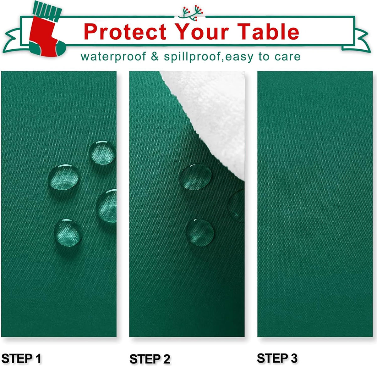 Hiasan Small Tablecloth for Square Tables - Waterproof and Spillproof Washable Fabric Table Cloth