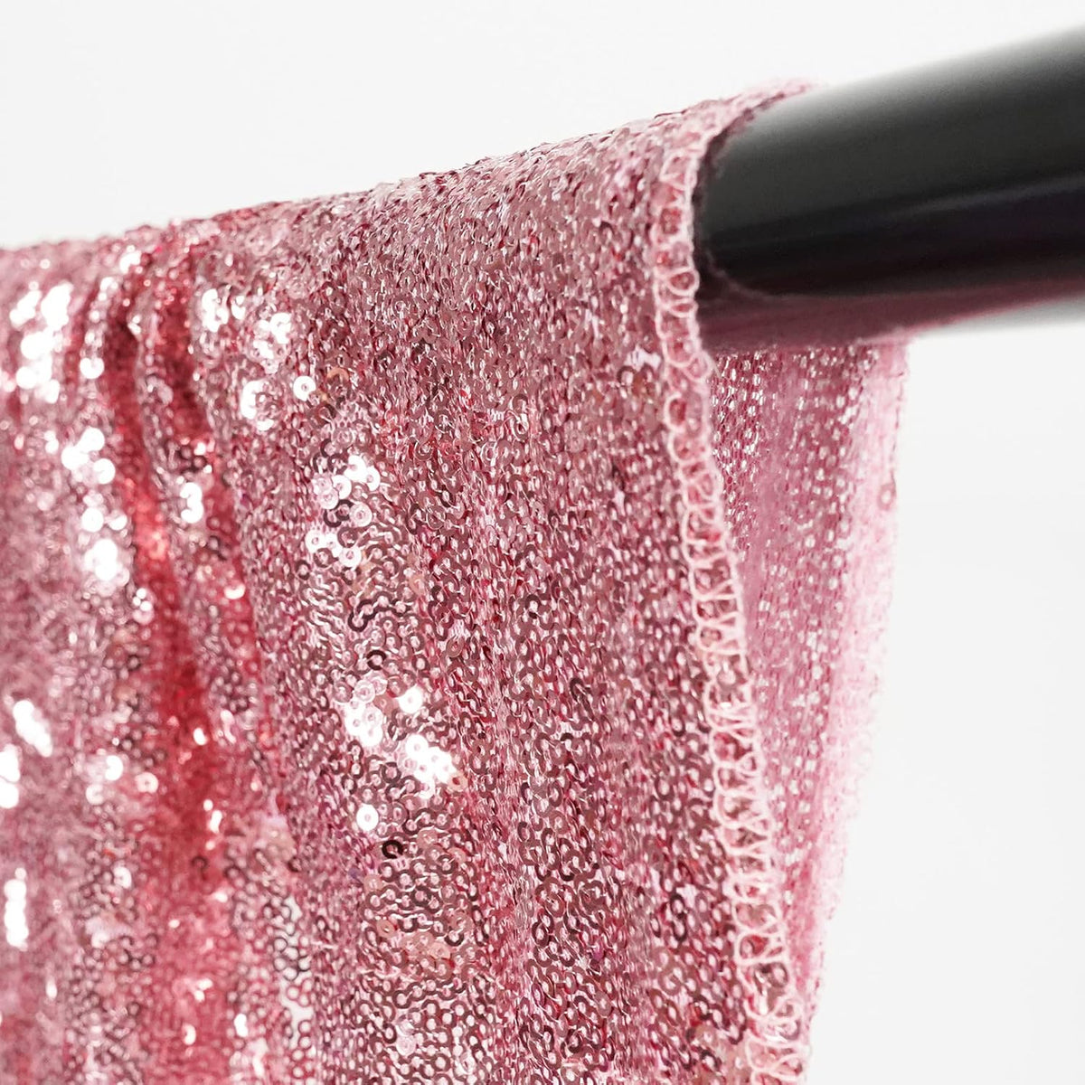 Poise3EHome Fuchsia Pink Sequin Backdrop,8FT x 10FT Sequin Photography Backdrop Curtain for Party