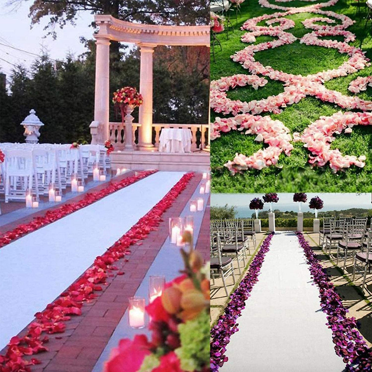 ocharzy 1000 PCS Rose Petals for Wedding, Silk Flower Rose Petals, Romantic Night for Her/Him Set