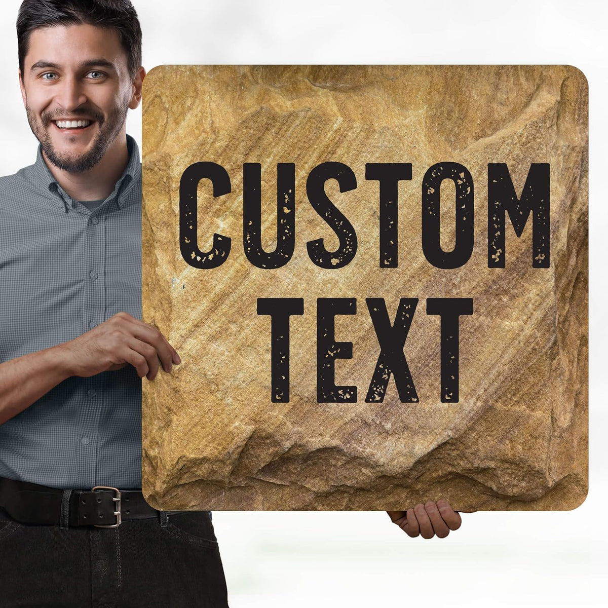 Custom Sign, Custom Street Sign, 11 Font Colors, 13 Font Styles, 4 Hole Options, 22 Sizes, 24x24