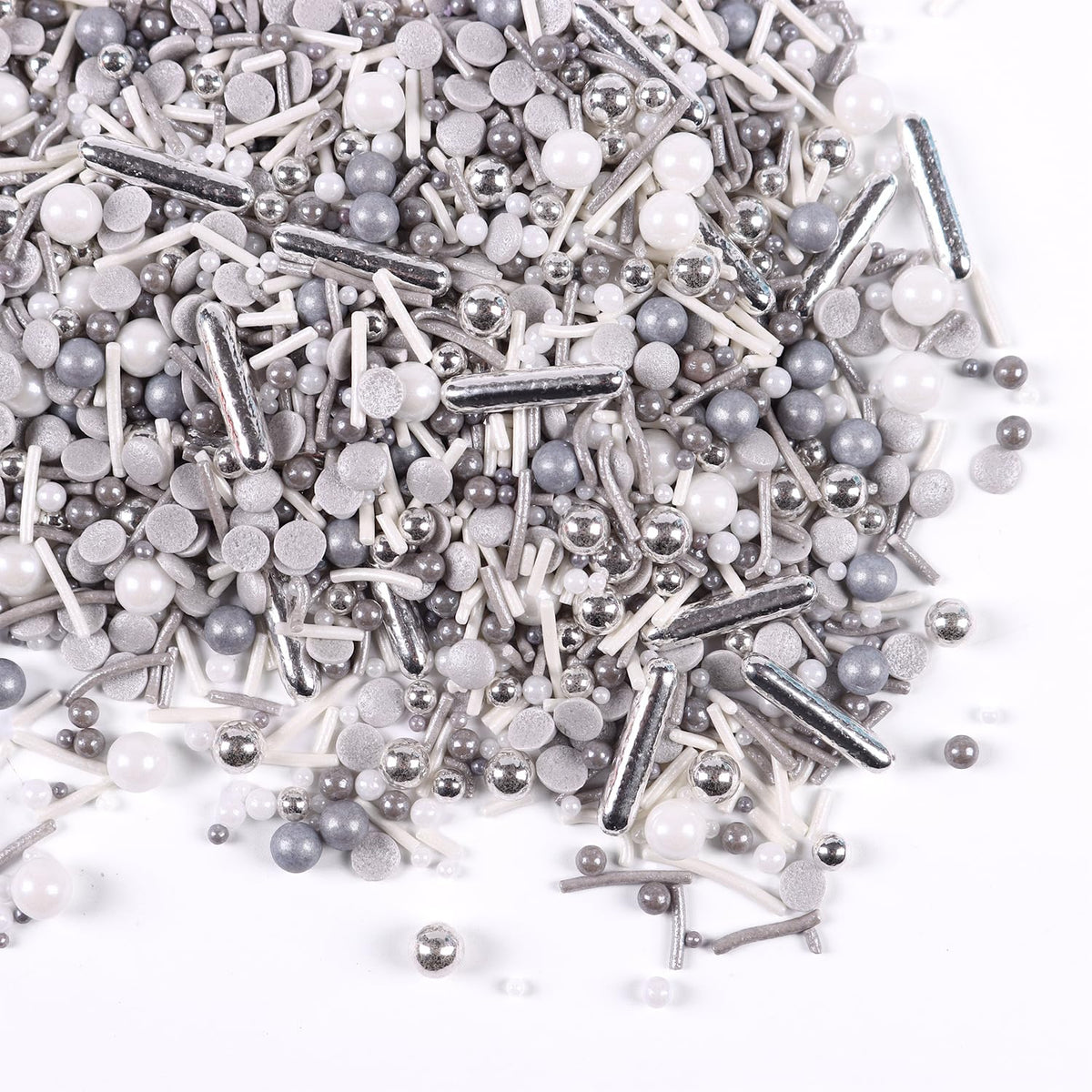 Silver Sprinkles for Cake Decorating, Silver Rob Sprinkles, Silver Pearl Sprinkles, Jimmy