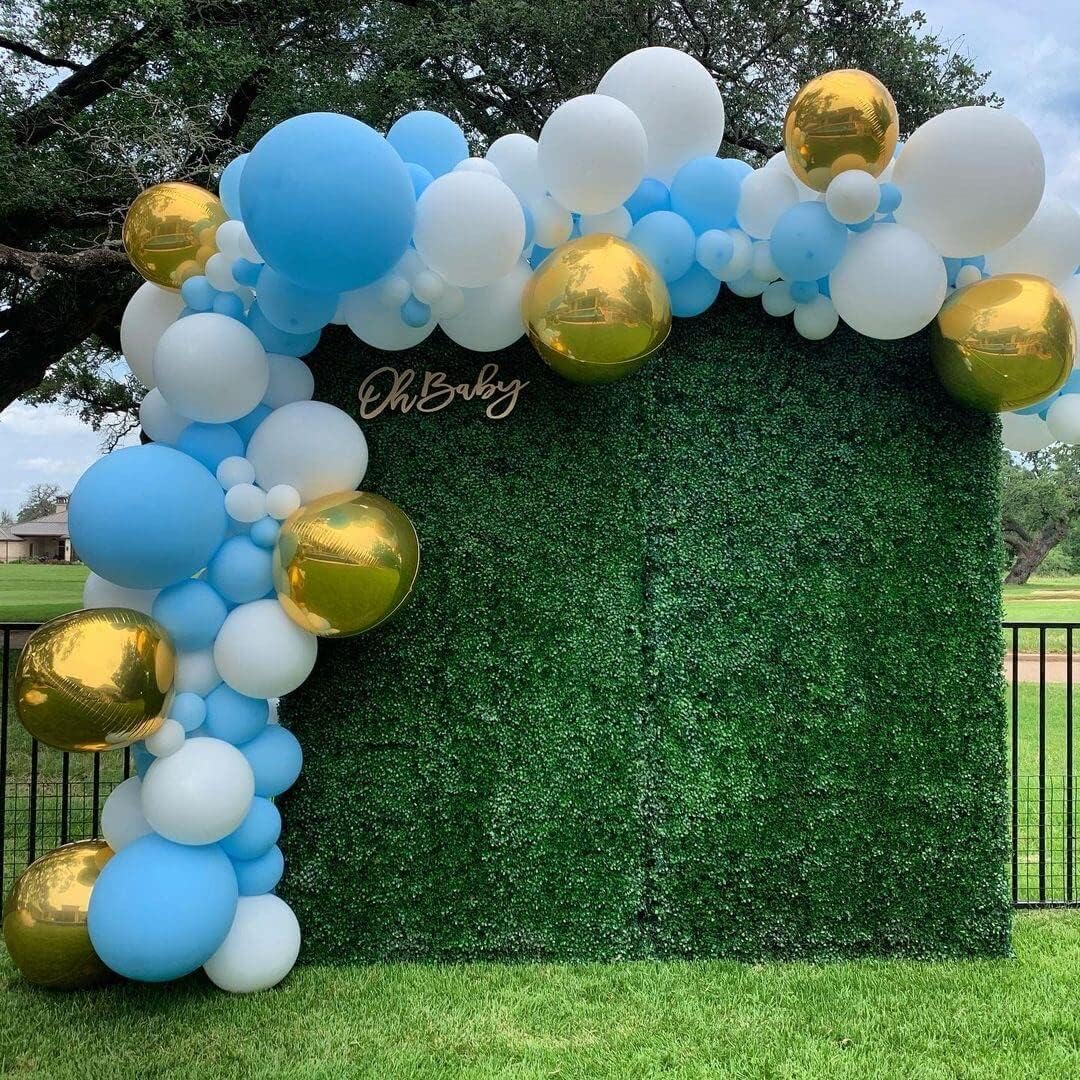 6 Pack Gold Balloons 22 Inch 4D Big Round Foil Balloons Gold Metallic Balloons for Wedding Birthday