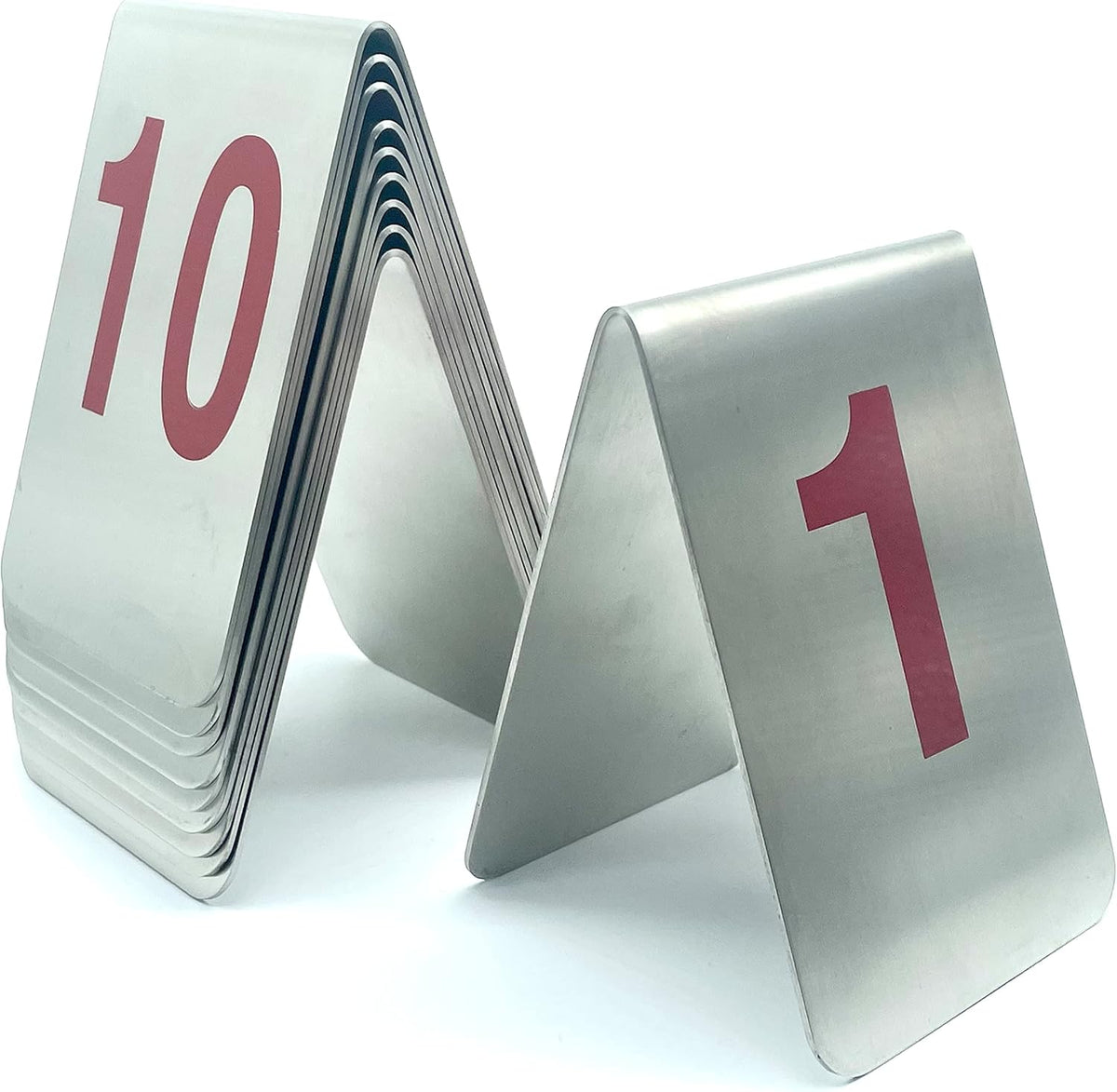 Metal Place Cards Stackable Tent Style Table Numbers,Place Card Holders for TRPG Wedding Party