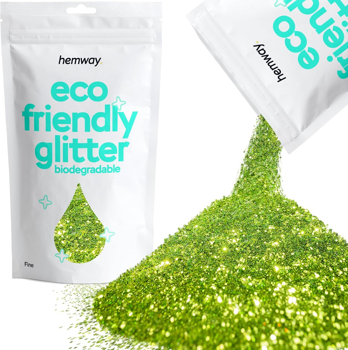 Hemway Eco Friendly Biodegradable Glitter 100g / 3.5oz Bio Cosmetic Safe Sparkle Vegan for Face