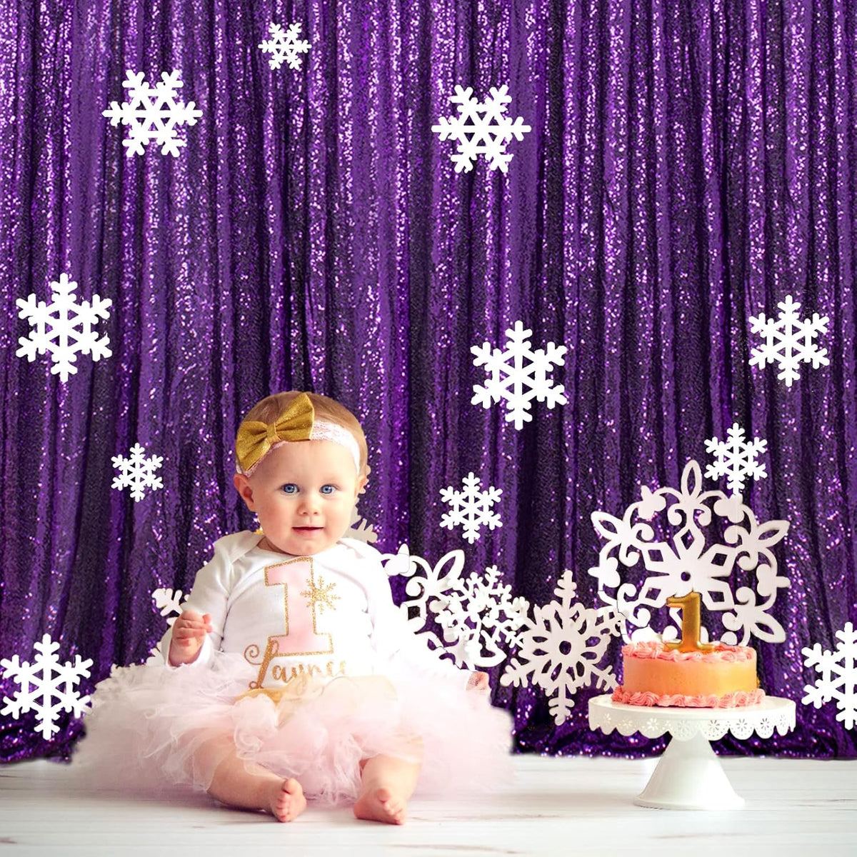ShinyBeauty Purple Sequin-Backdrop-Curtain 2Panels 5FTx10FT Glitter Wedding Backdrop Photography
