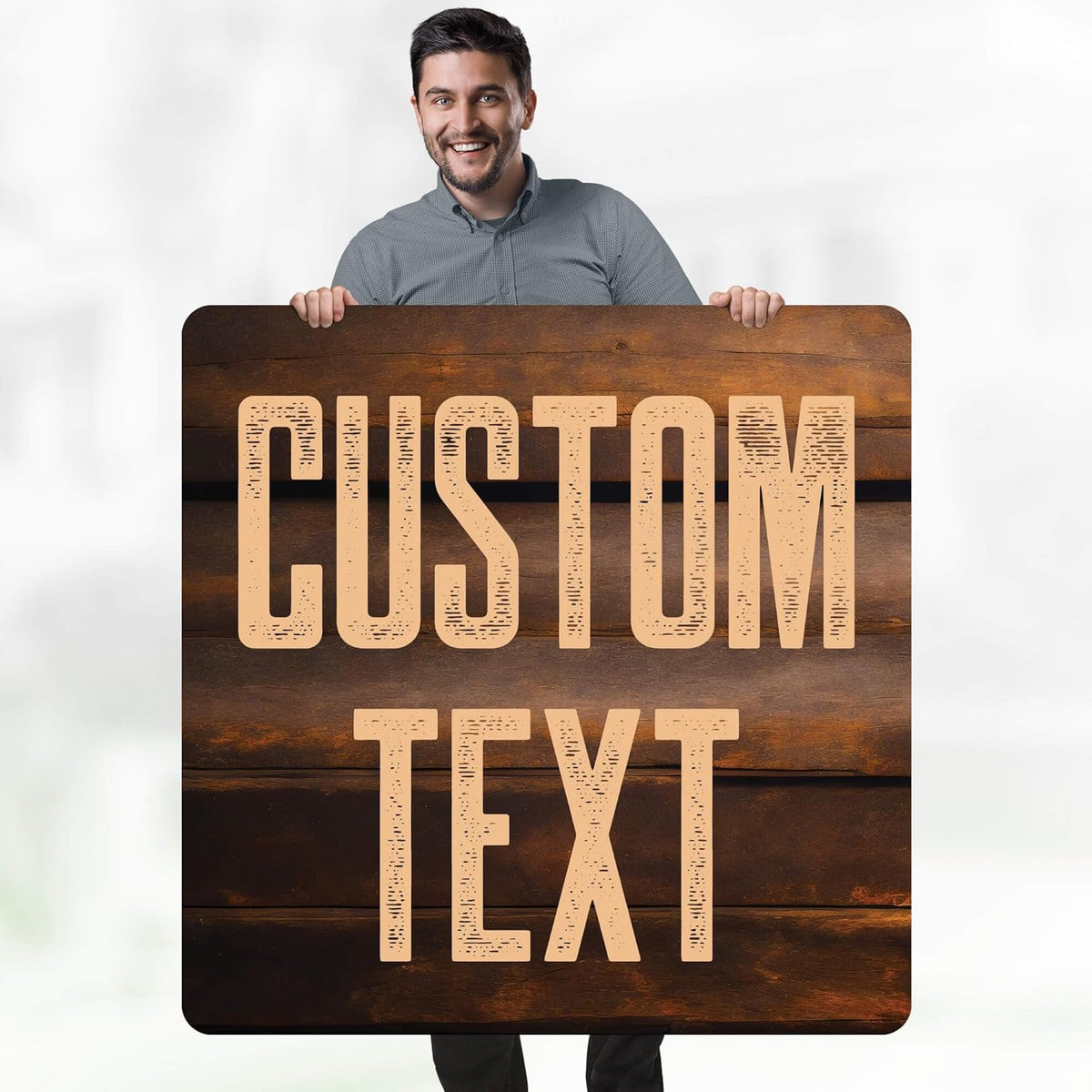 Custom Sign, Custom Street Sign, 11 Font Colors, 13 Font Styles, 4 Hole Options, 22 Sizes, 36x36