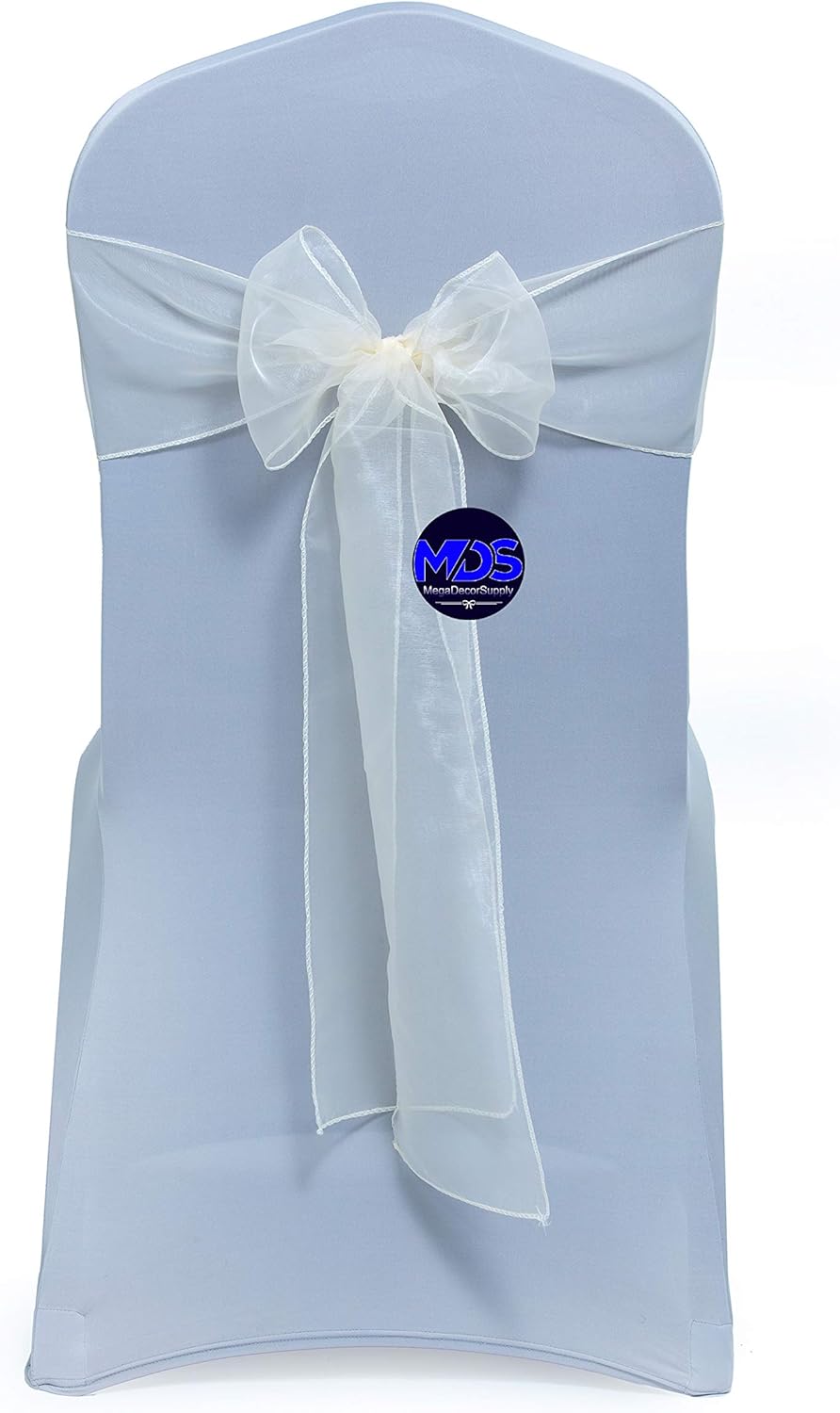 MDS Pack of 150 PCS Organza Chair Sashes Wider Dining Chair Bows Ribbon Tie Back for Wedding Party