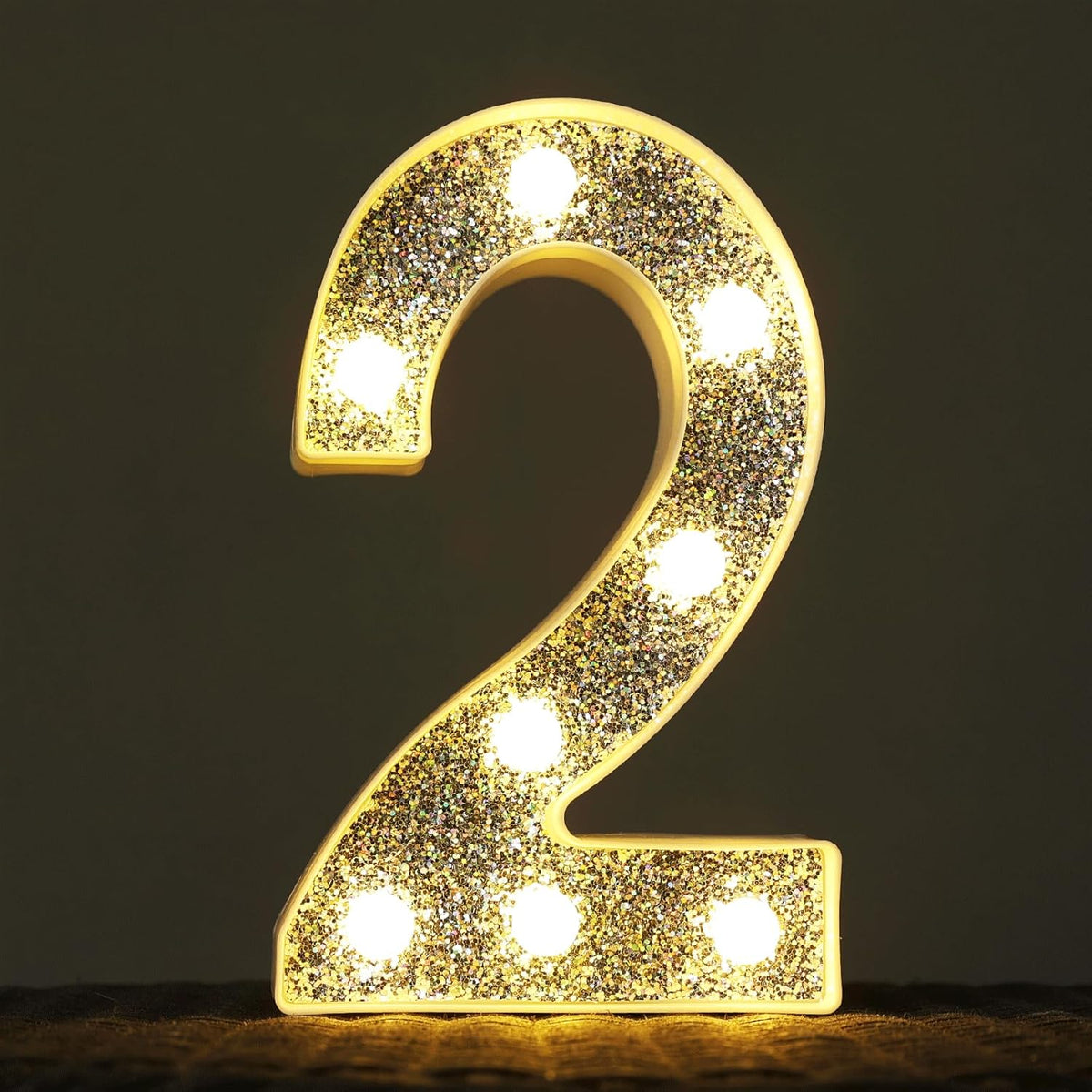 Marquee Light Letters for Table Decorations, Glitter Light Up Signs for Prom, Events, or Engagement