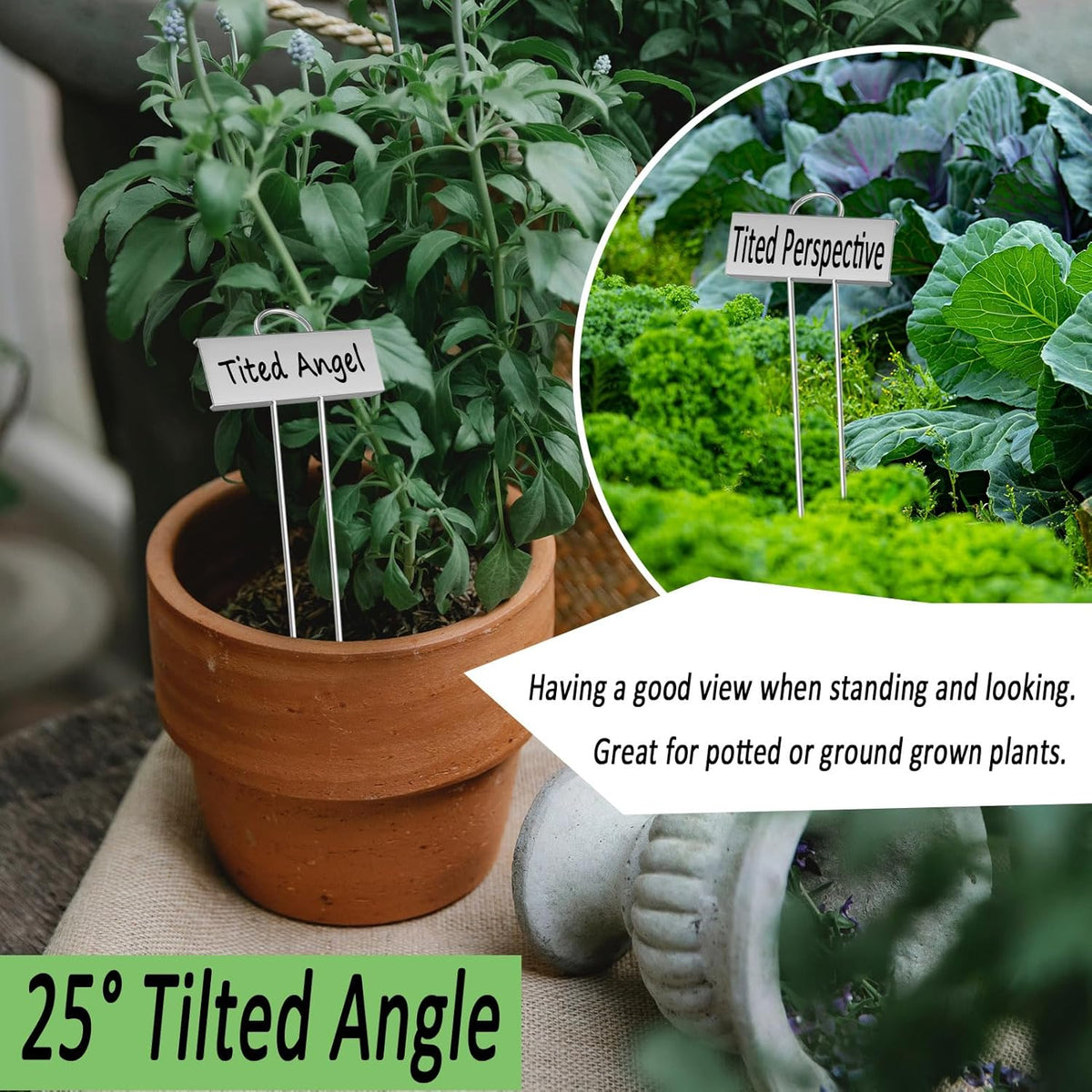 30pcs Plant Labels for Outdoor Garden Waterproof Plant Markers for Outdoor Plants, 11inch Metal