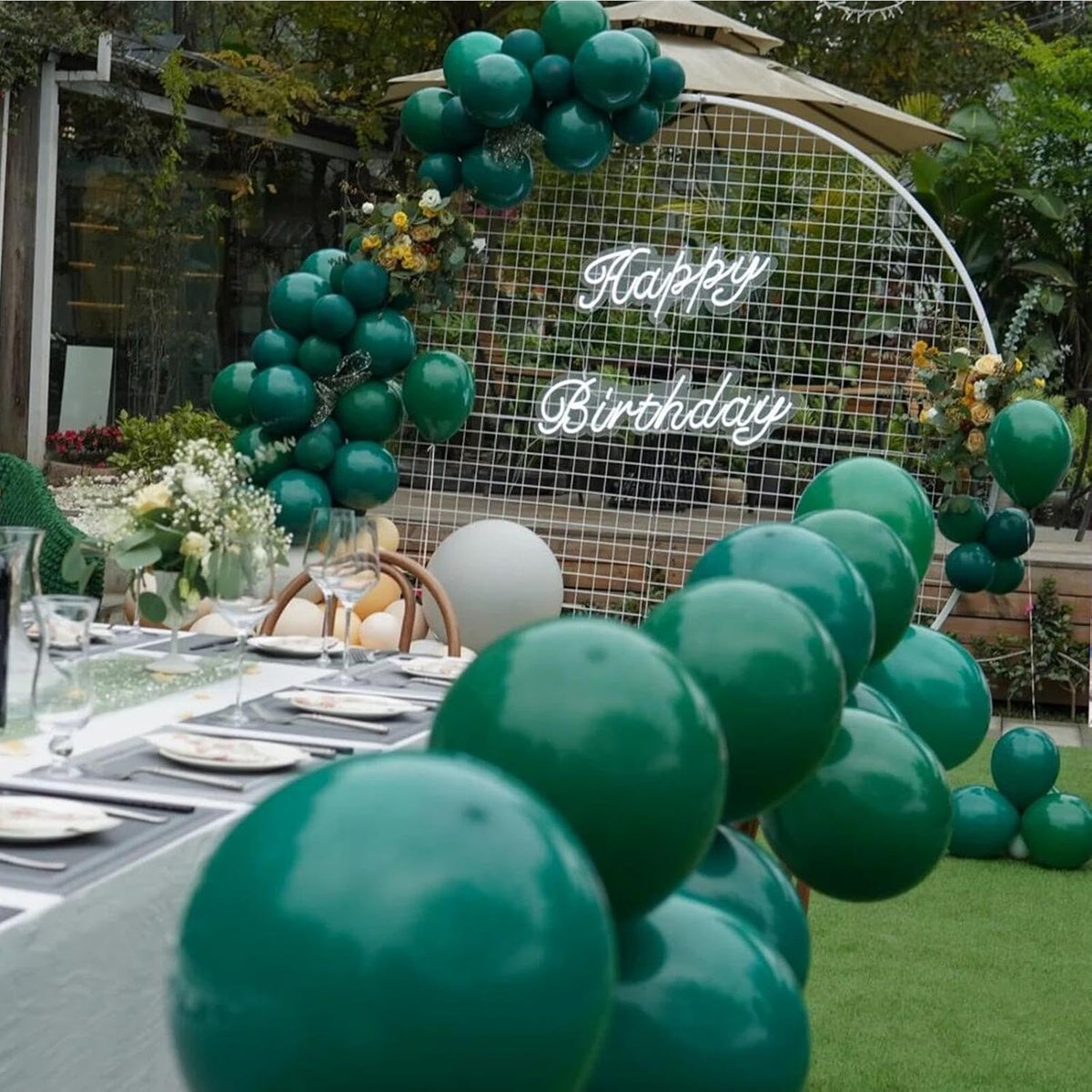 412pcs Dark Green Balloons 18 12 10 5 Inch Dark Green Balloon Garland Arch Kit Different Sizes