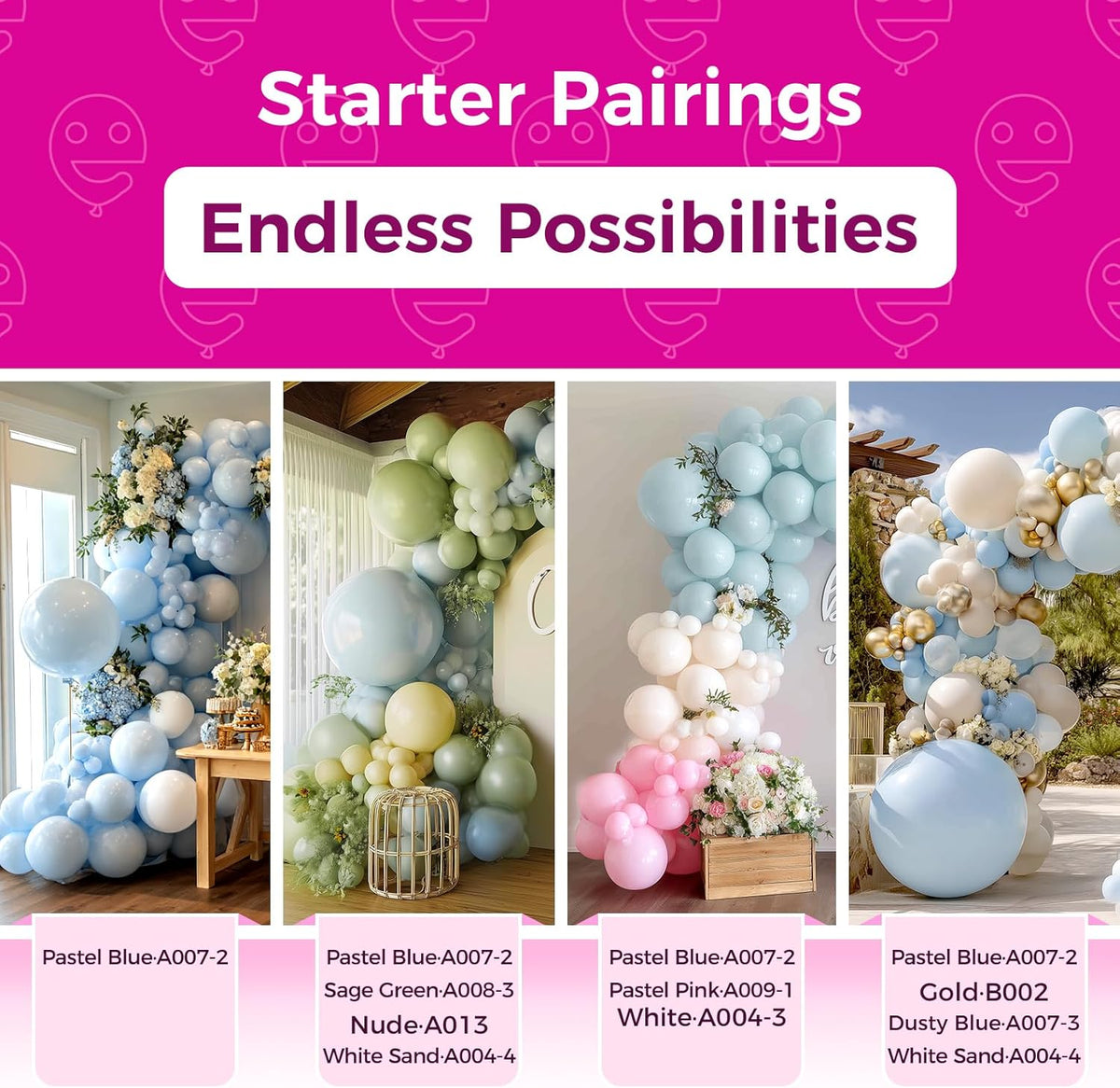 Bezente Pastel Blue Latex Party Balloons - 30 Pack 18 inch Round Helium Light Blue Bridal Blue