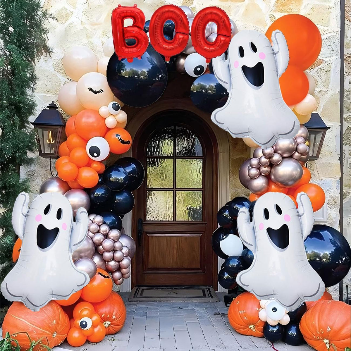 9 Pcs Halloween Balloons White Ghosts Balloons Halloween Foil Balloon for Ghosts Birthday Themed