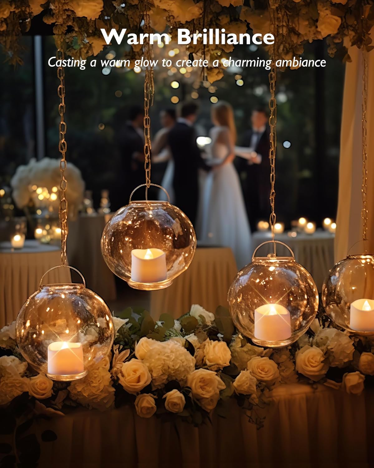 Homemory Timer Tea Lights Candles Battery Operated, 6H Timer Built-in, Auto On Daily, Flameless LED