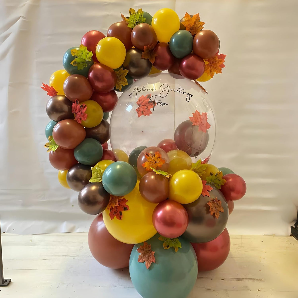 Fall Color Balloons, Burnt Orange Terracotta Mustard Yellow Burgundy Sage Green Coffee Brown Autumn