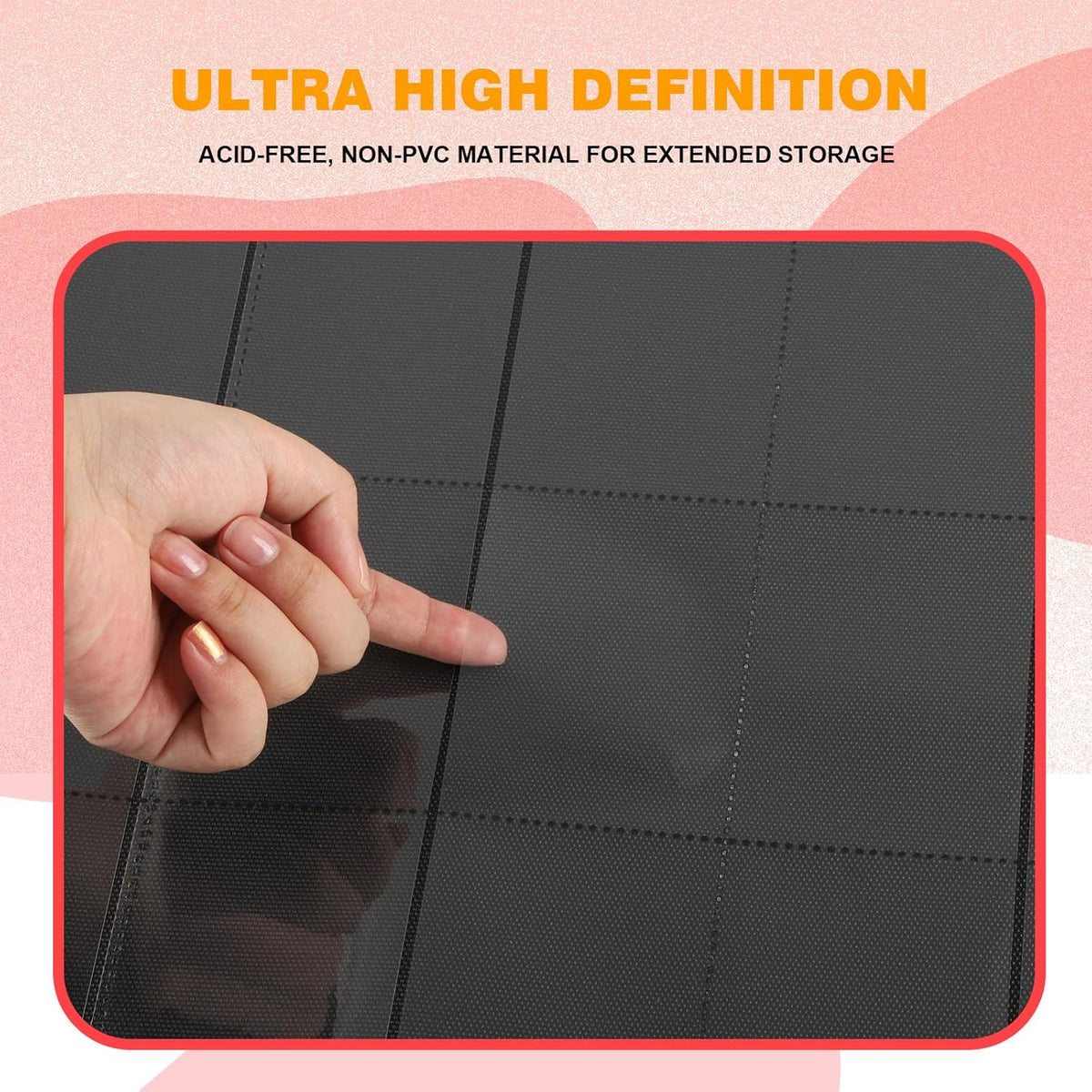 20-Pocket Card Binder, Trading Card Binder Holds 2000 Cards, Premium Zippered Trading Card Album