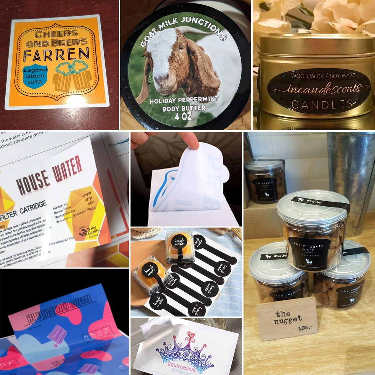 Custom Logo Stickers for Business, Personalised Logo Labels - Any Shape, Waterproof Vinyl Glossy