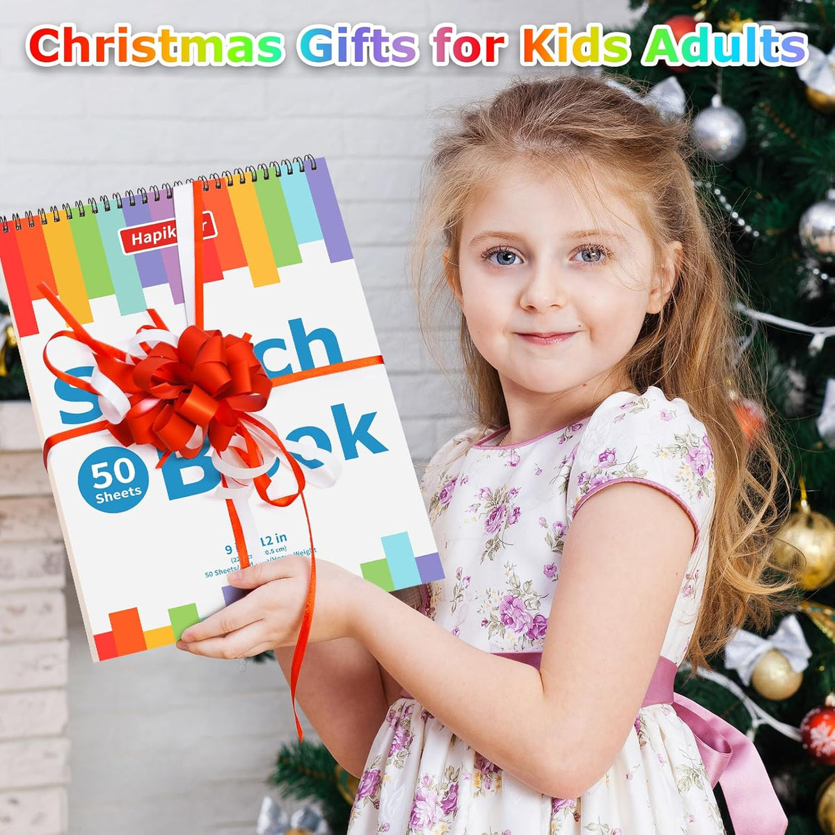 9" x 12" Sketch Book, 4-Pack 50 Sheets Spiral Bound Art Sketchbook, Acid Free Artist Drawing Paper