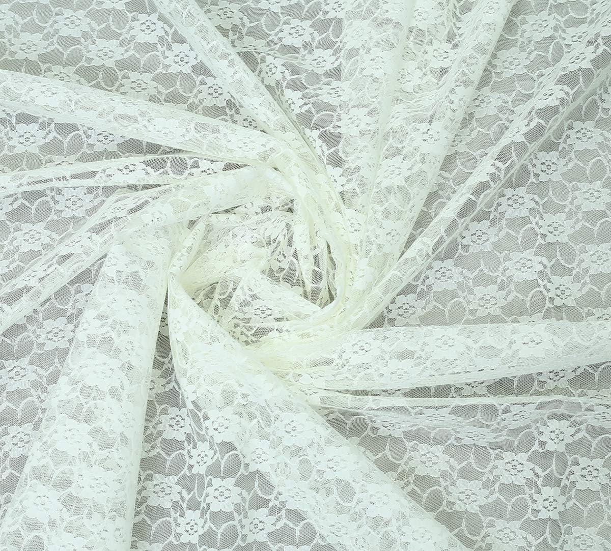 MDS Pack of 15 Wedding 12 x 108 inches Lace Table Runner for Wedding, Decorations for Birthday