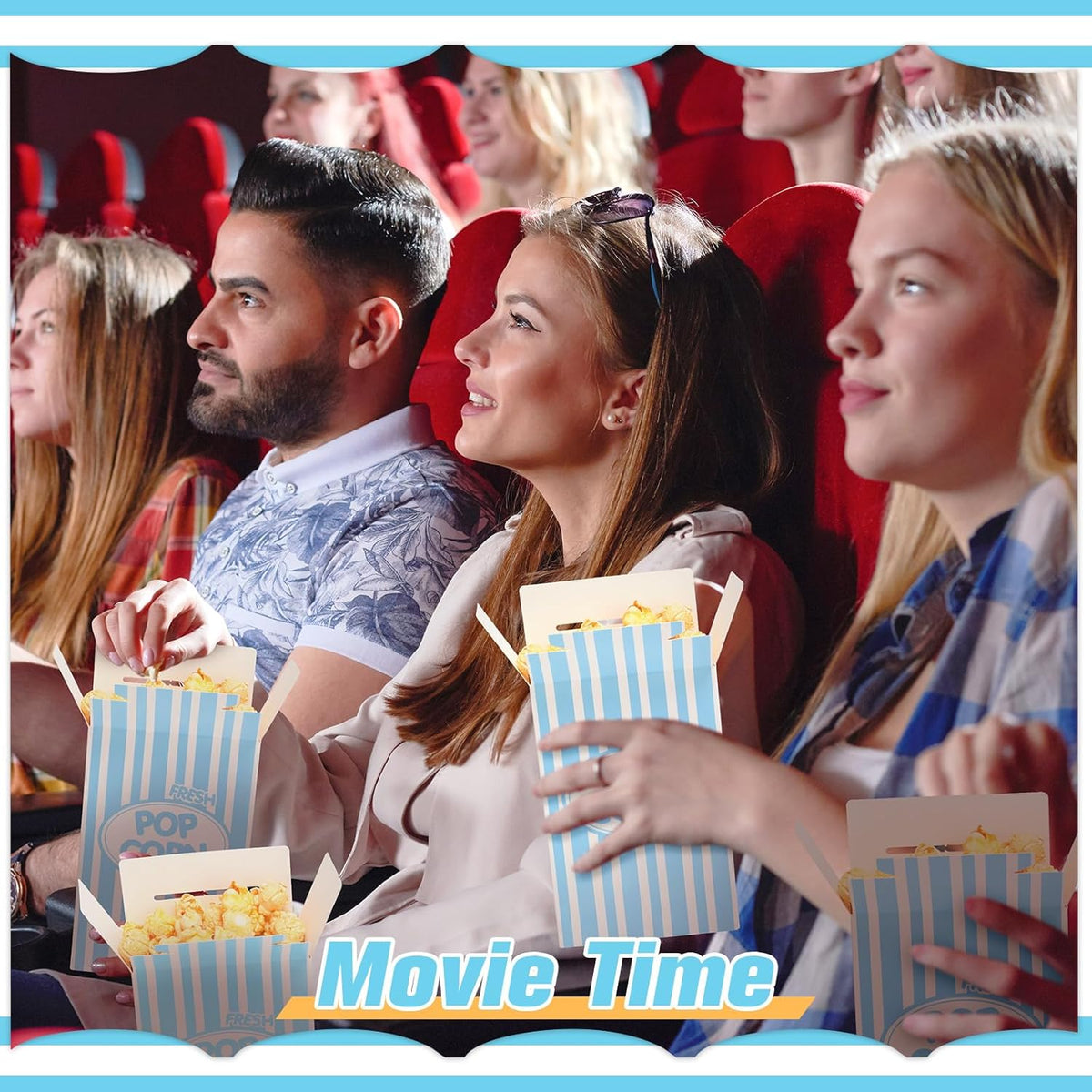 Xinnun 200 Pcs Paper Popcorn Boxes 1 oz Close Top Oil Proof Disposable Popcorn Container 6 x 4 x 2