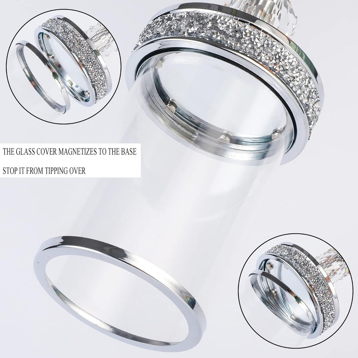 Pillar Candle Holders, Candle Holders for Pillar Candle, Crystal Candlesticks Holder for Home
