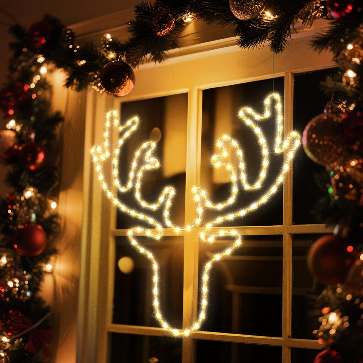 Christmas 32'' Large Reindeer Lights Decoration - 134LED Waterproof Christmas Outdoor Lighted Large