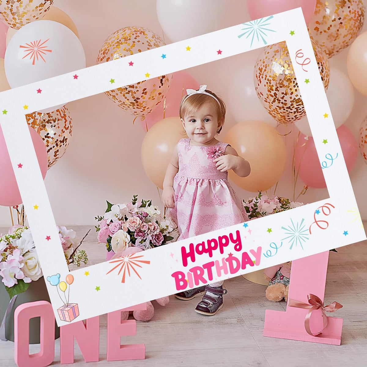 32 x 24 Inch Large Blank DIY Photo Booth Props Picture Frame Party Frame DIY Photo Booth Props