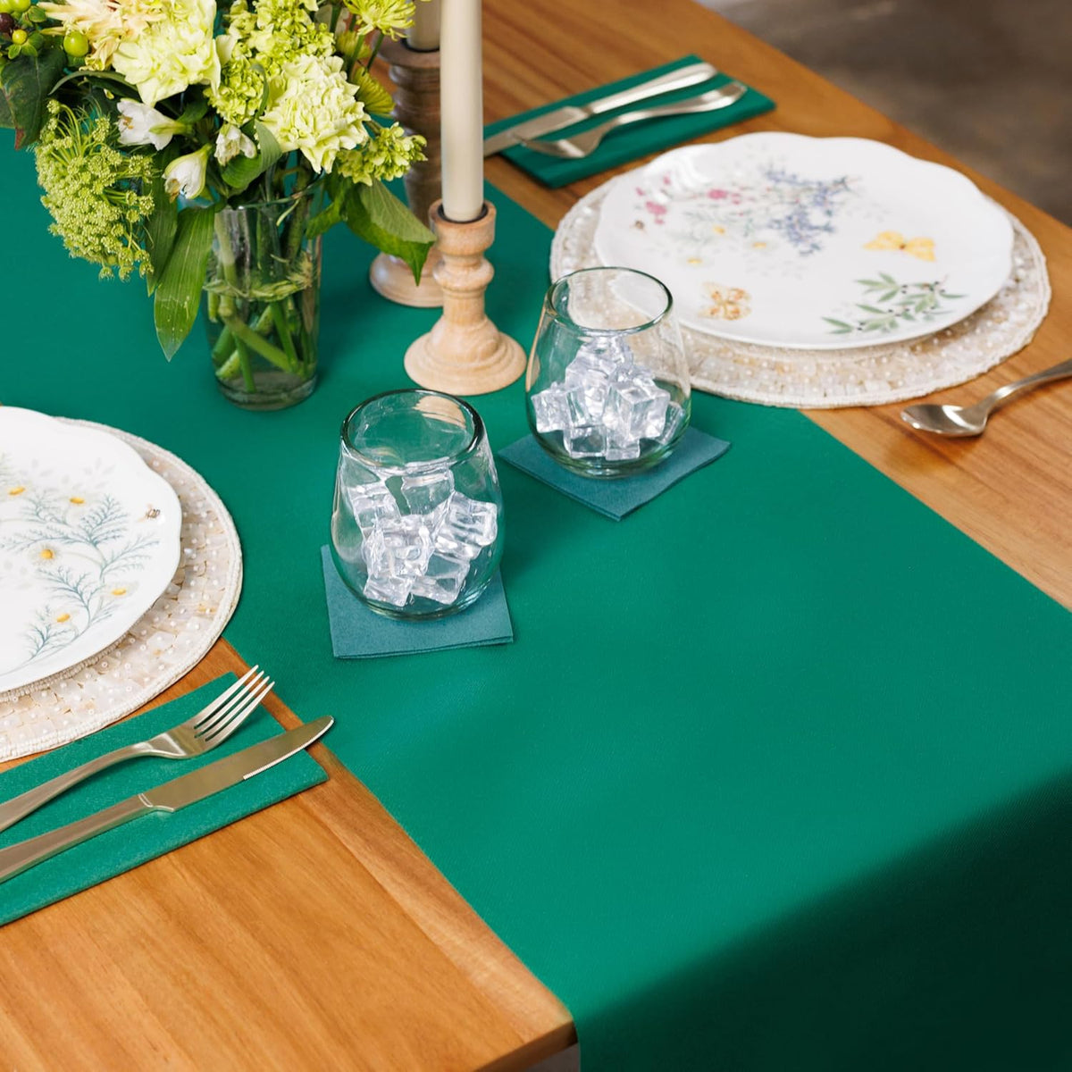 American Homestead Paper Table Runner Roll - 78 ft. Disposable Linen-Like Table Cover Roll - 20
