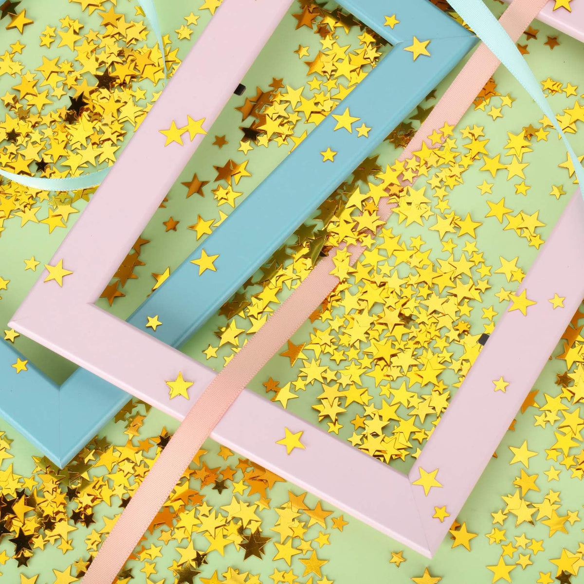 Hestya 60g Star Confetti Glitter Table Confetti Metallic Foil Stars for Party Wedding Festival
