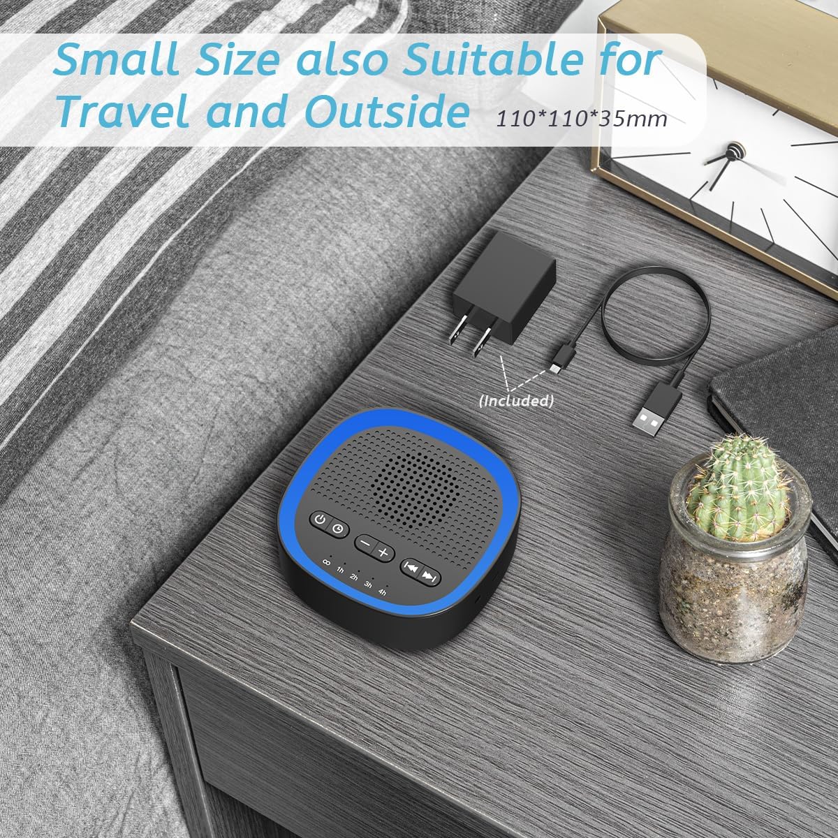 Sleep White Noise Sound Machines with 30 Soothing Sounds 3.5 mm Headphone Jack 5 Timer Settings 32