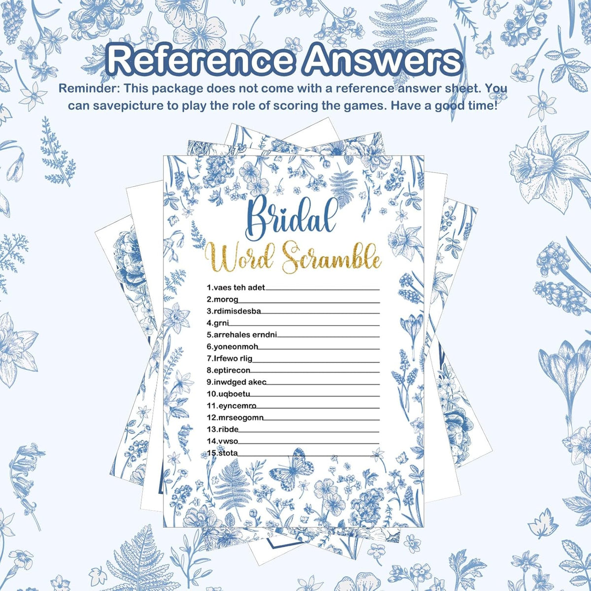 Teling 145 Pieces Bridal Shower Game Bridal Shower Favors Set Wedding Games Cards and Pencils for