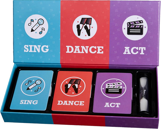 Sing, Dance, Act | The Performance Party Game | 3+ Players | School Games | Family Games | Stocking