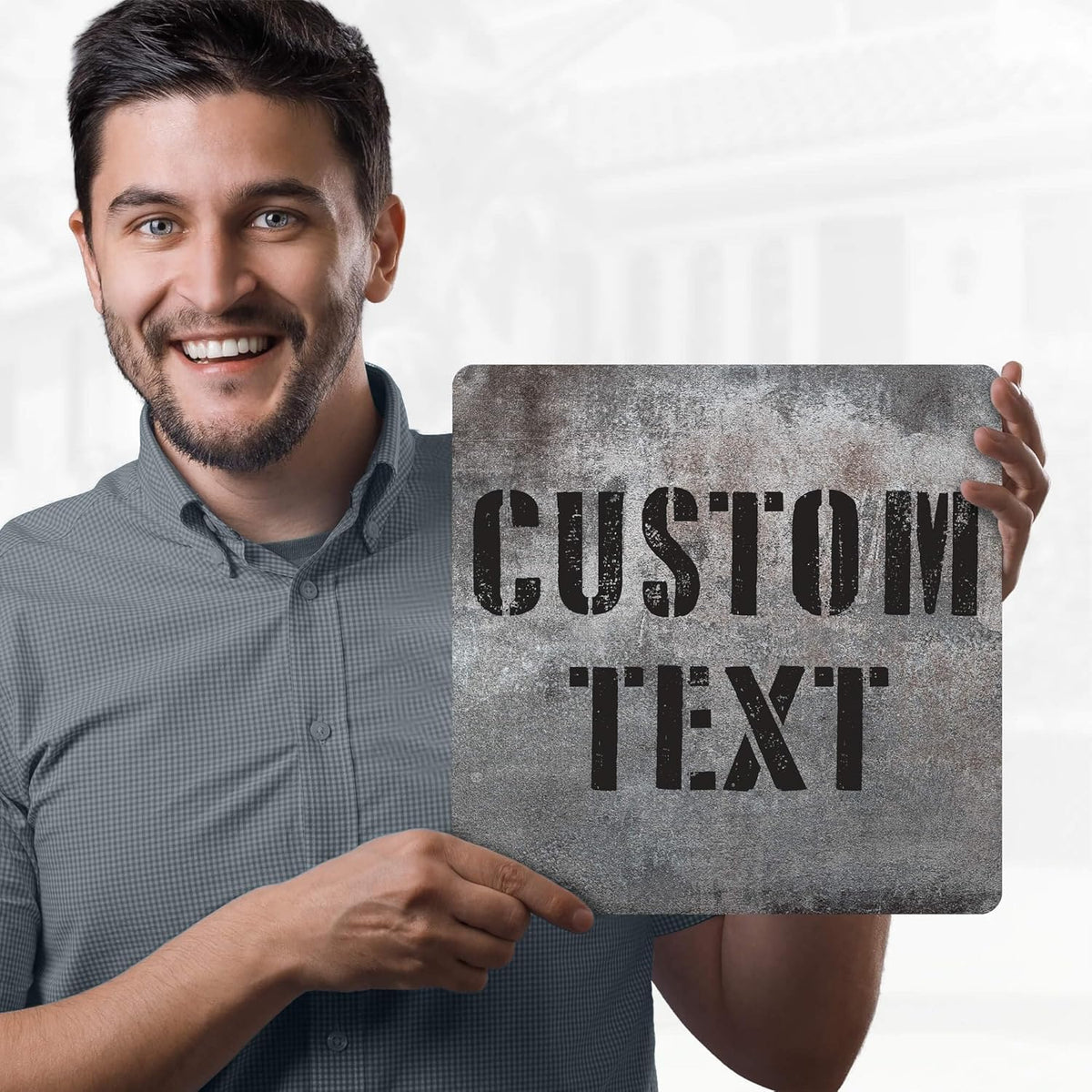 Custom Sign, Custom Street Sign, 11 Font Colors, 13 Font Styles, 4 Hole Options, 22 Sizes, 12x12