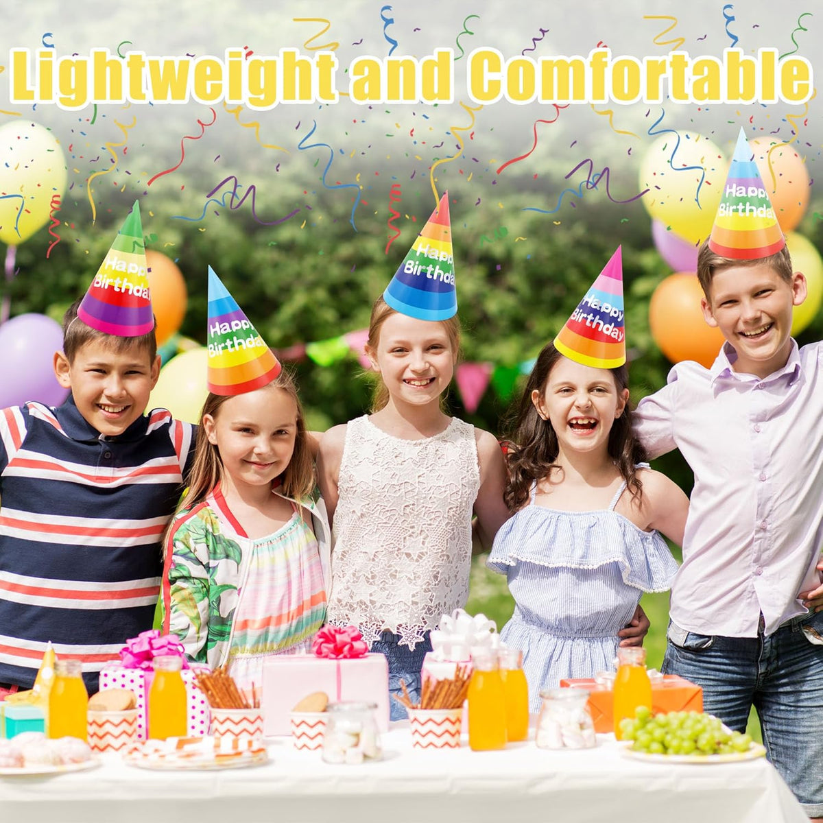 CANREVEL Party Hats for Kids and Adults, Party Headwear, Happy Birthday Hats, Birthday Party