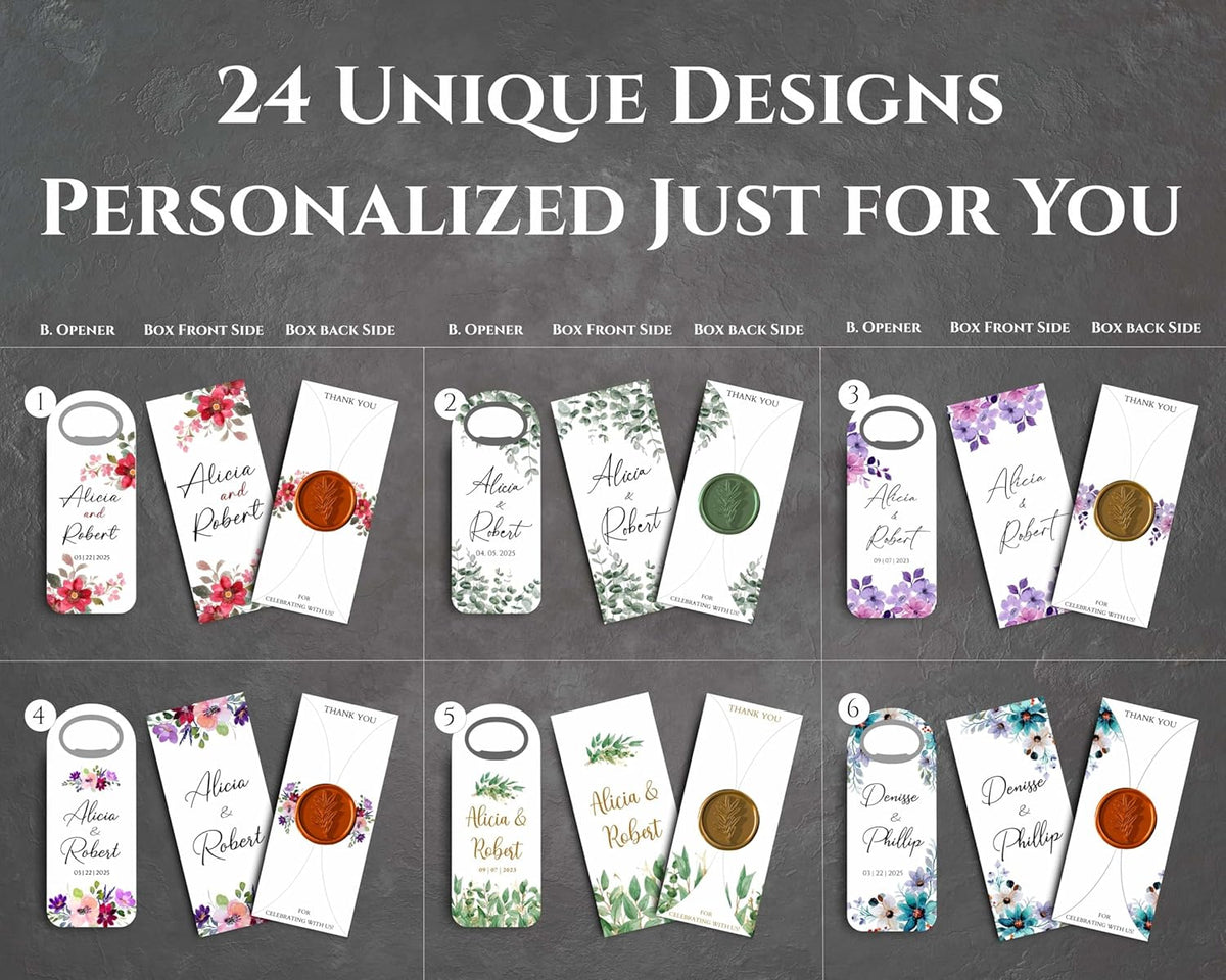 Wedding Bottle Opener Favors for Guests in Bulk, Hearts Shape Bottle Opener, Personalized Party