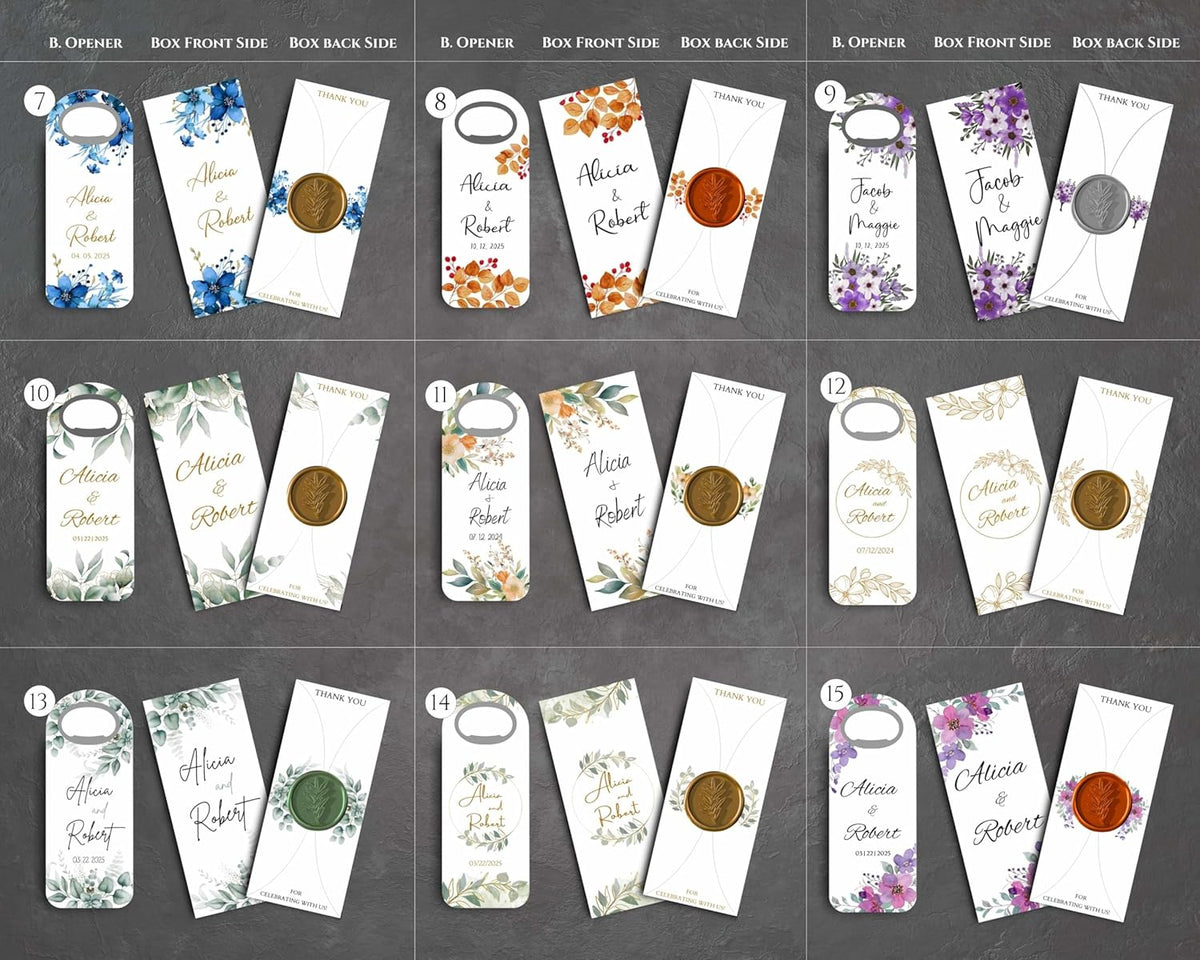 Wedding Bottle Opener Favors for Guests in Bulk, Hearts Shape Bottle Opener, Personalized Party