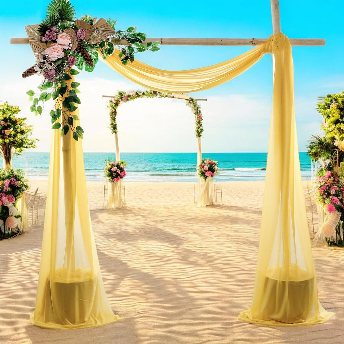 MDS Halloween Chiffon Draping Fabric - 1 Panel, 30" Wide x 30ft Long - Sheer Spooky Arbor & Canopy