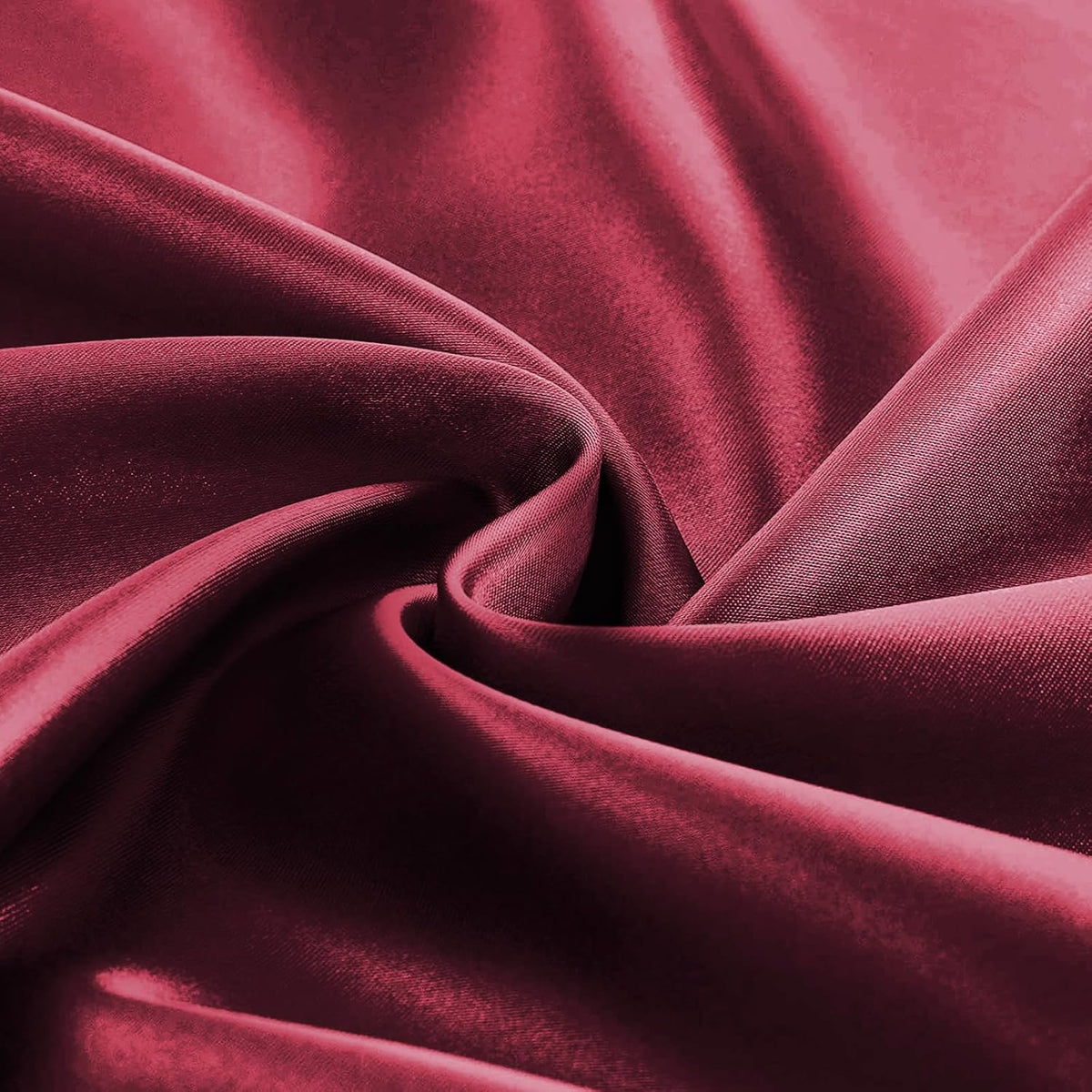KKJIAF 1 Pack 60 Inch / 5ft Round Table Cloth, Burgundy Overlay Round Satin Table Cover, Silky