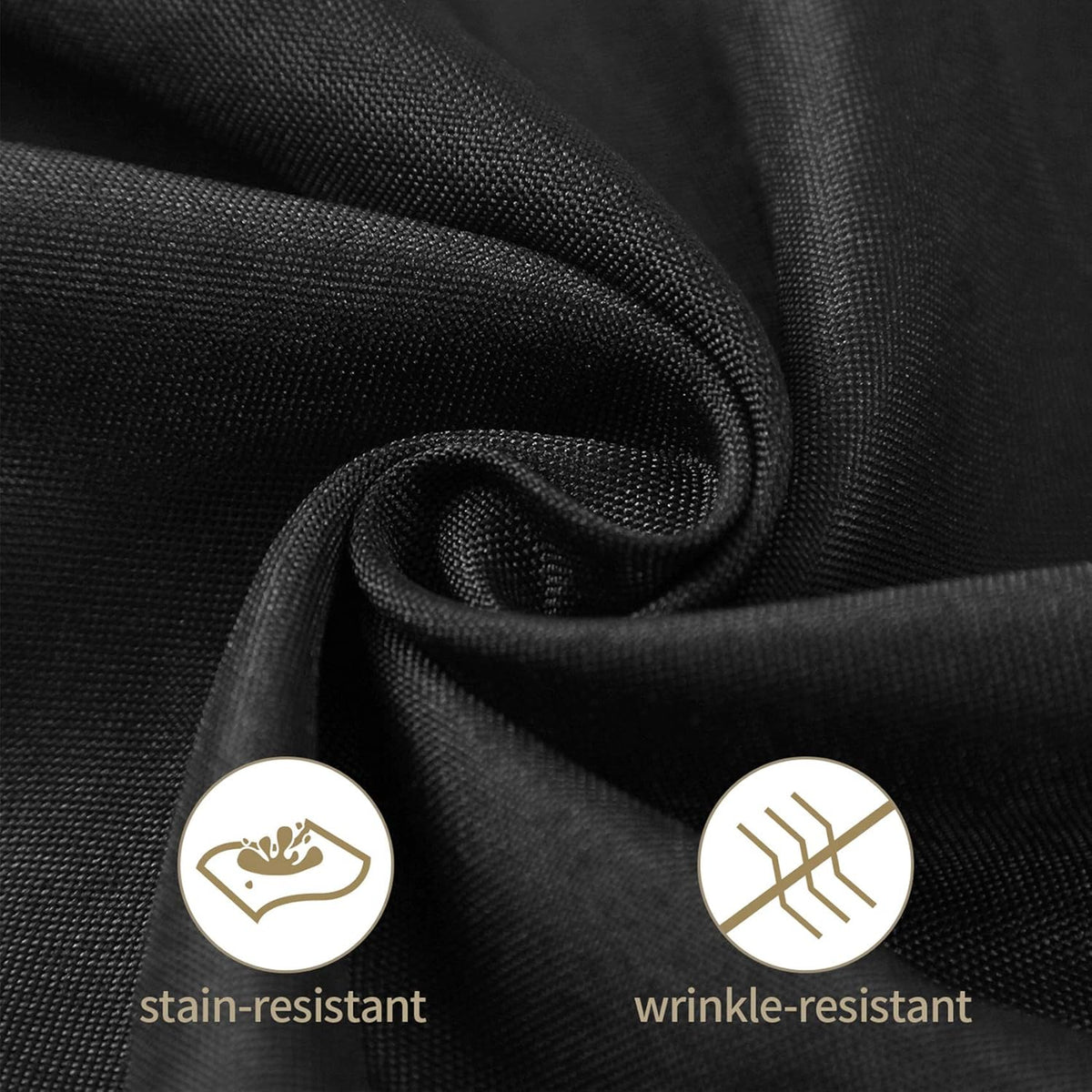 Ascoza 12pack 70 Inch Black Round Tablecloth in Polyester Fabric for
