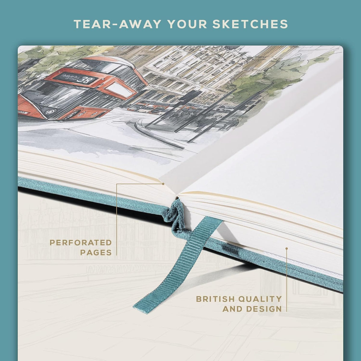 BEECHMORE BOOKS A4 Sketchbook ??8.5x11 Premium Vegan Leather Bound Large Sketch Book Hardcover With