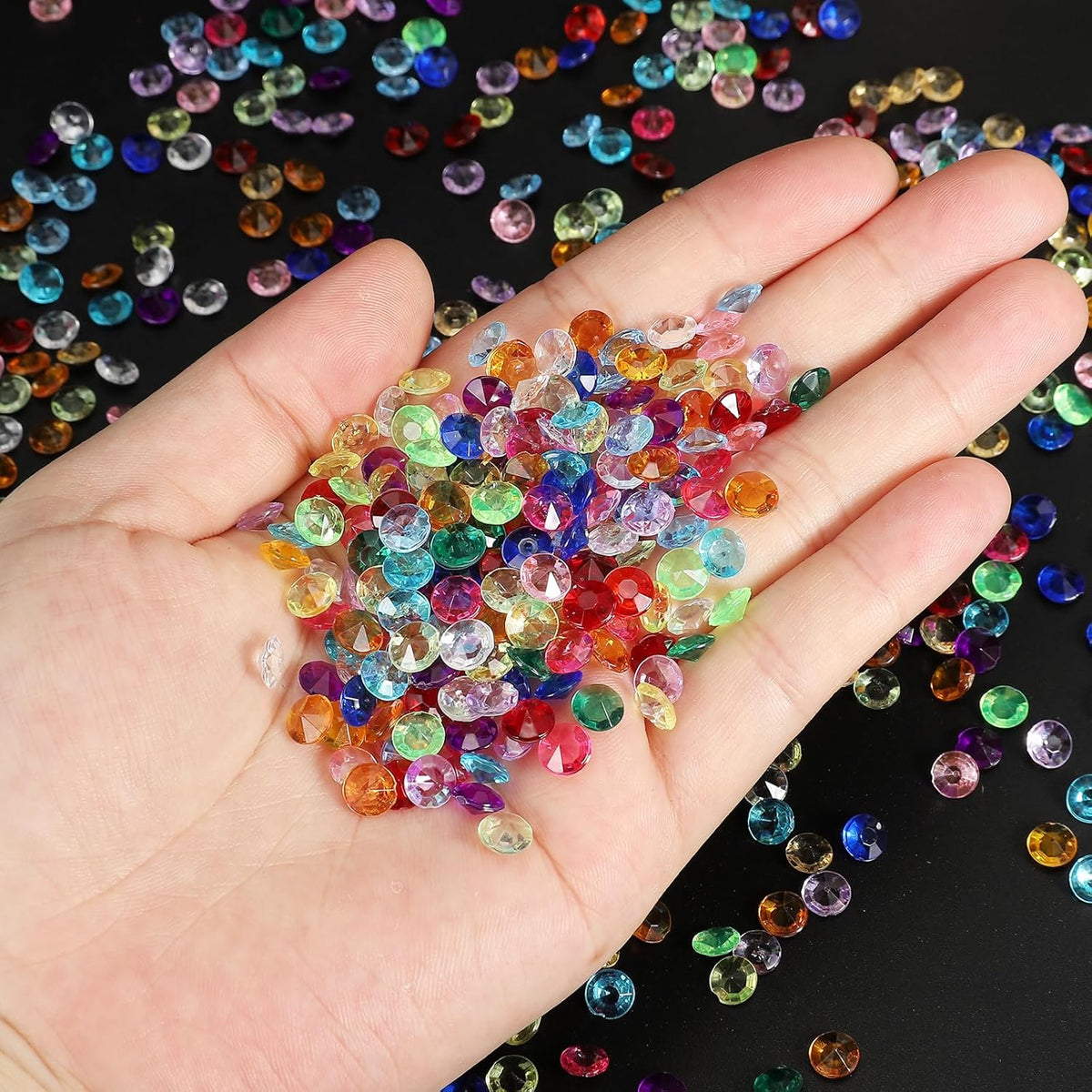 PATIKIL 4000 Pcs Wedding Table Scatter Confetti Crystals 6mm Acrylic Diamonds Vase Fillers Gems for