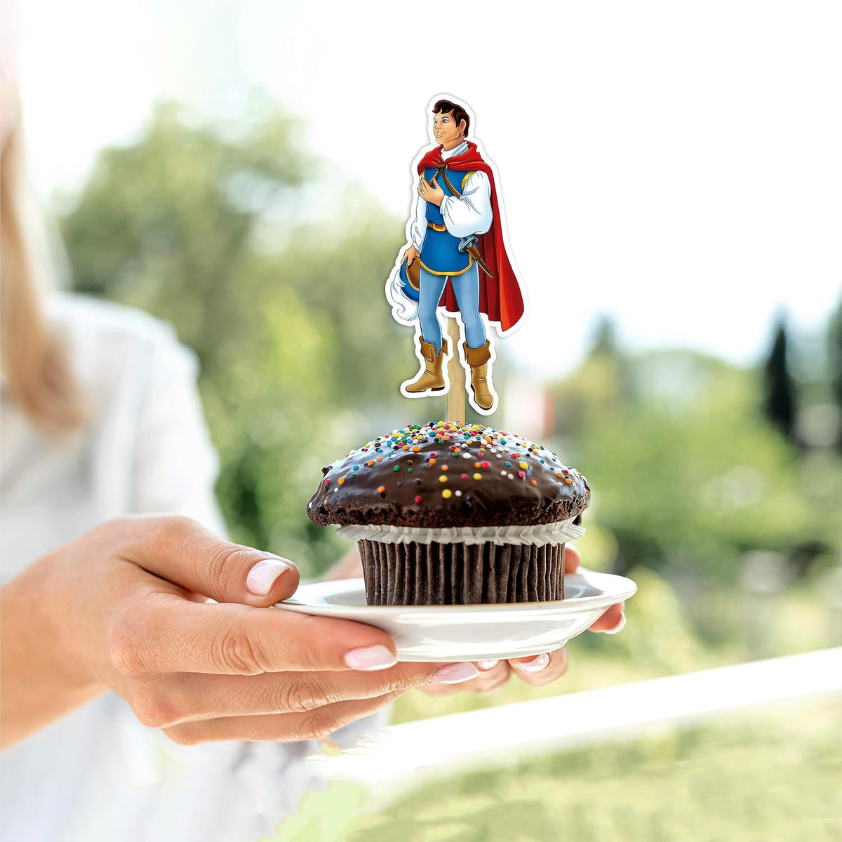 "Snw Whte and the Sevn Dwafs Cupcake Topper | Fairytale Party Decor | Enchanted Forest Theme |