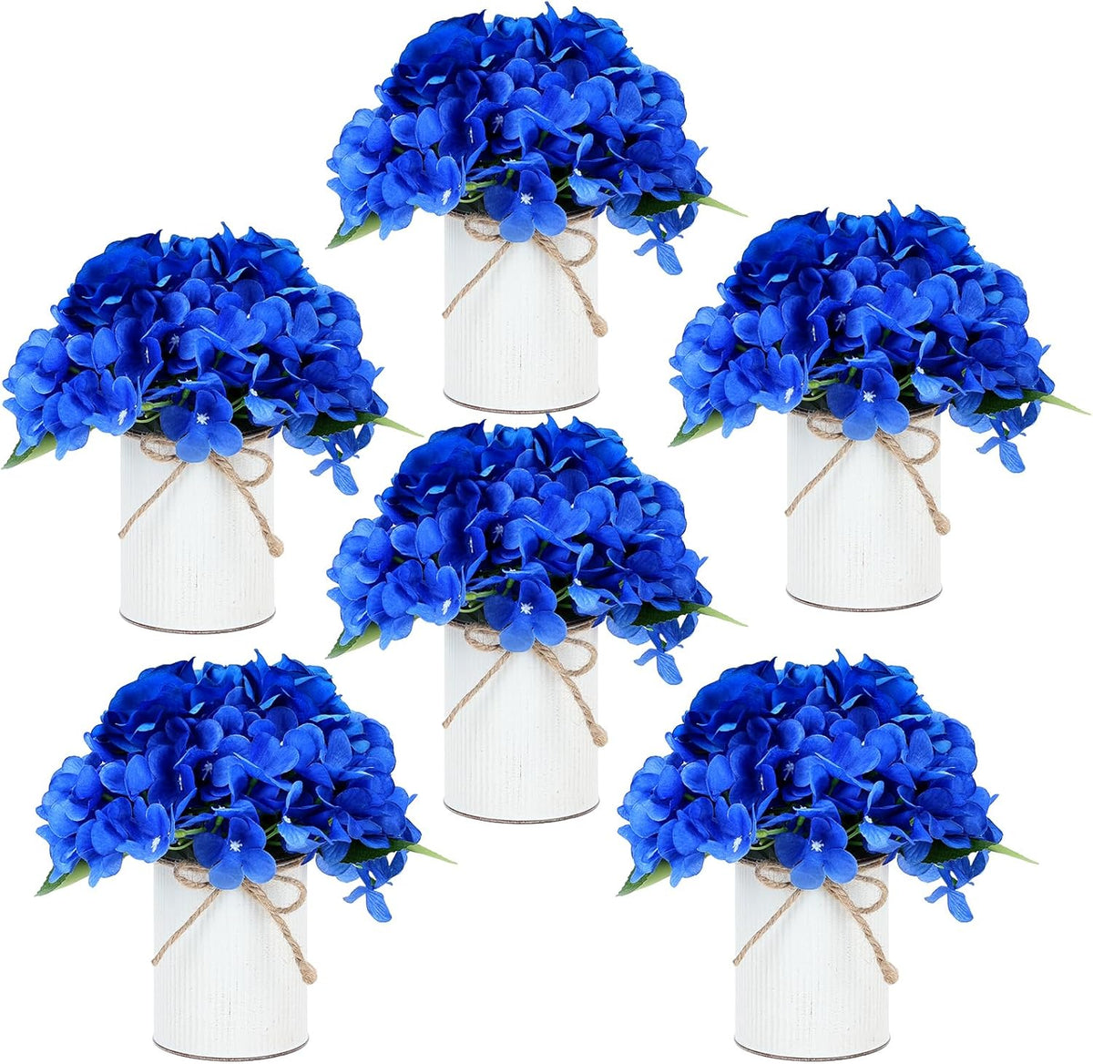 Flower Table Centerpieces - Set of 6 Floral Arrangement Artificial Wedding Hydrangeas Floral
