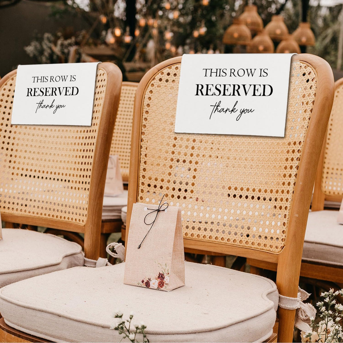 Reserved Seating Chair Signs, This Row Is Reserved Pew Cloths Seating Placeholder for Church Pews