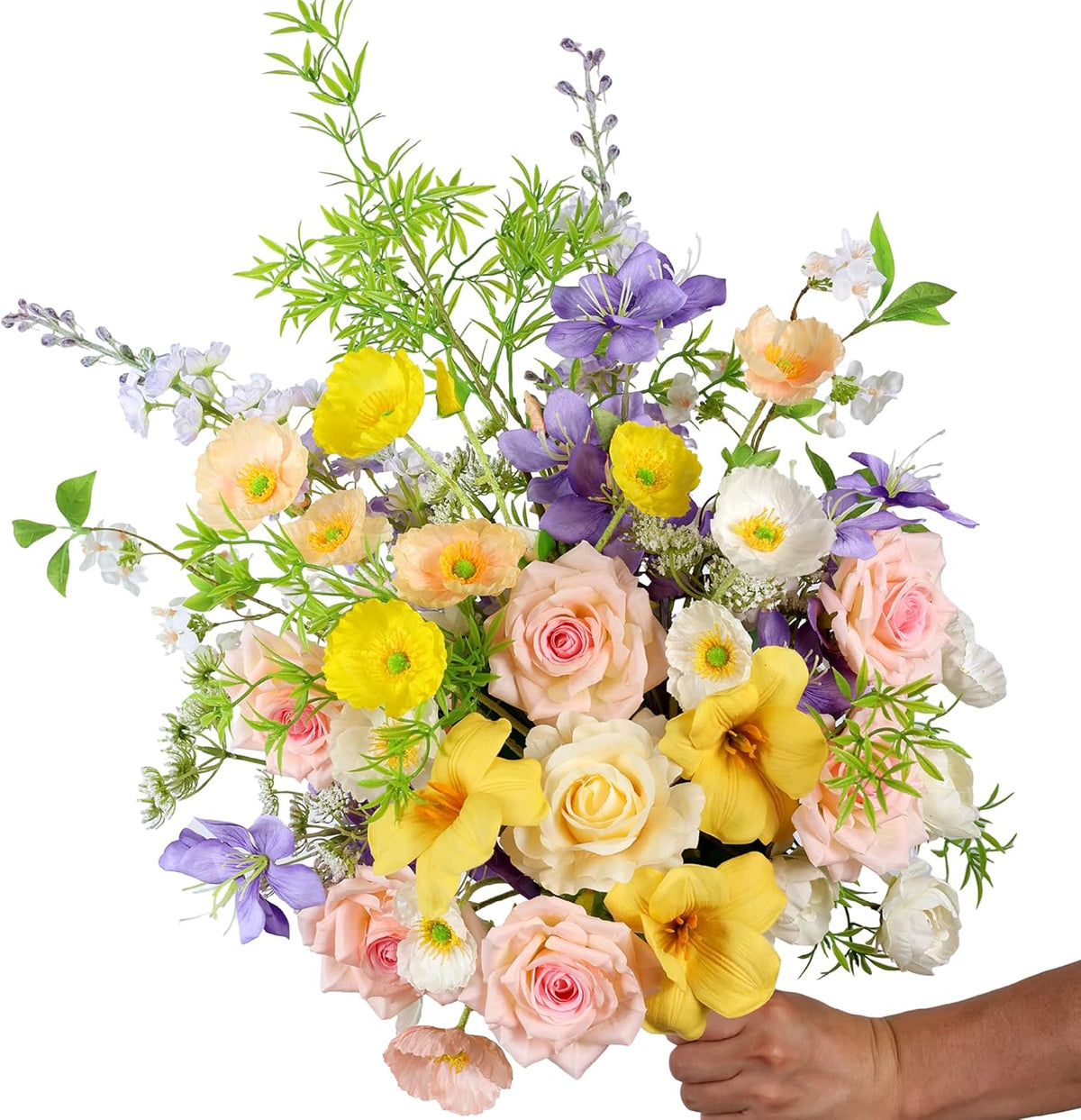 Artificial Flowers Bouquets for Bridal Wedding Home Decor Fake Floral Arrangements for Party Table