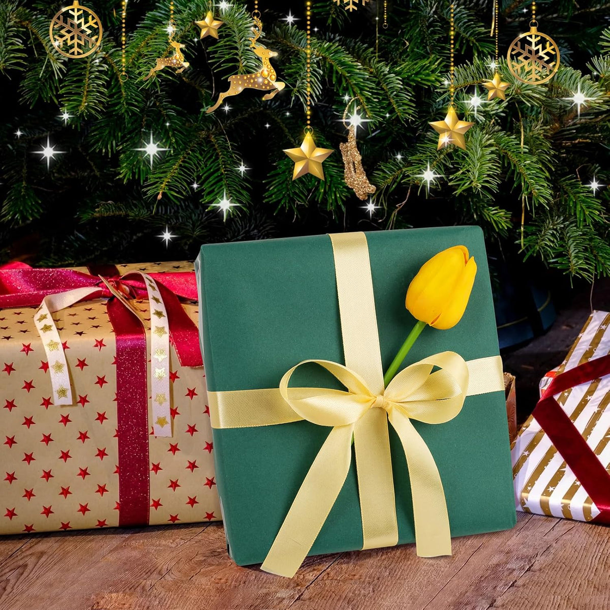 Vanhench Light Green Wrapping Paper 17.5" x 963", Solid Color Art Kraft Craft Paper Roll for