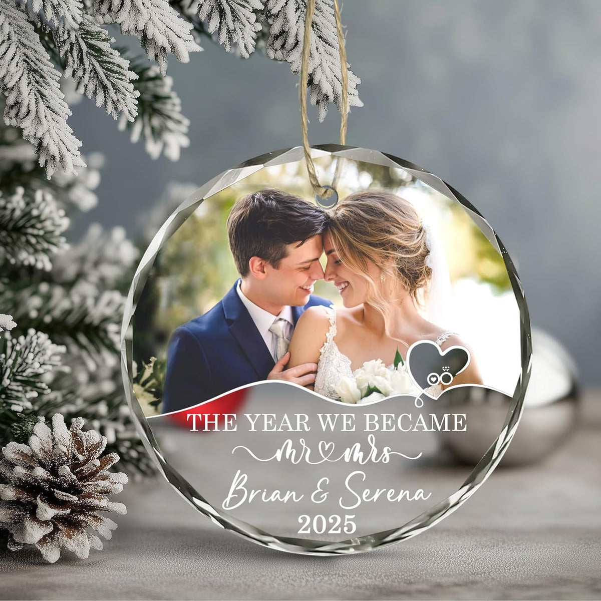 Personalized Our First Christmas As Mr Mrs Christmas Ornament - Wedding Gifts For Couples Married