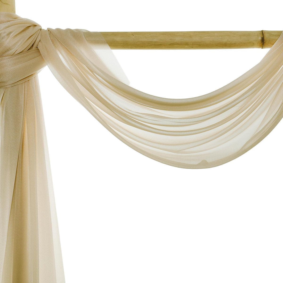 VDS Pack of 2 Panel (30 Inch X 30 Feet) Wedding Arch Draping Fabric Sheer Chiffon Fabric Drapery