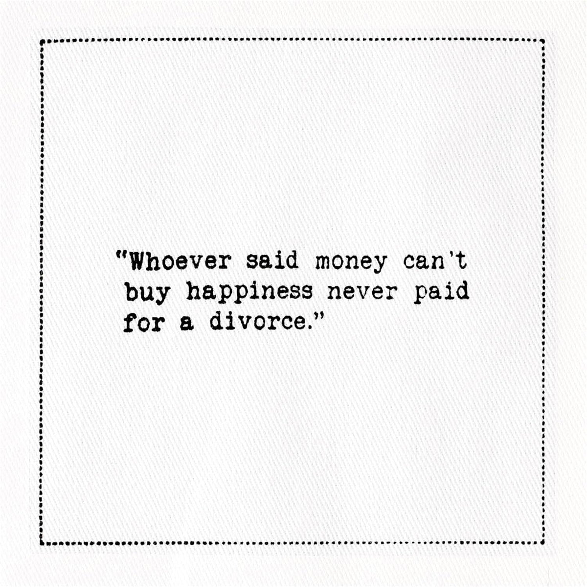 FIVE STAR NAPKINS Divorce Quotes, White Cotton Cocktail Napkins, Beverage Napkins, Bar Napkins