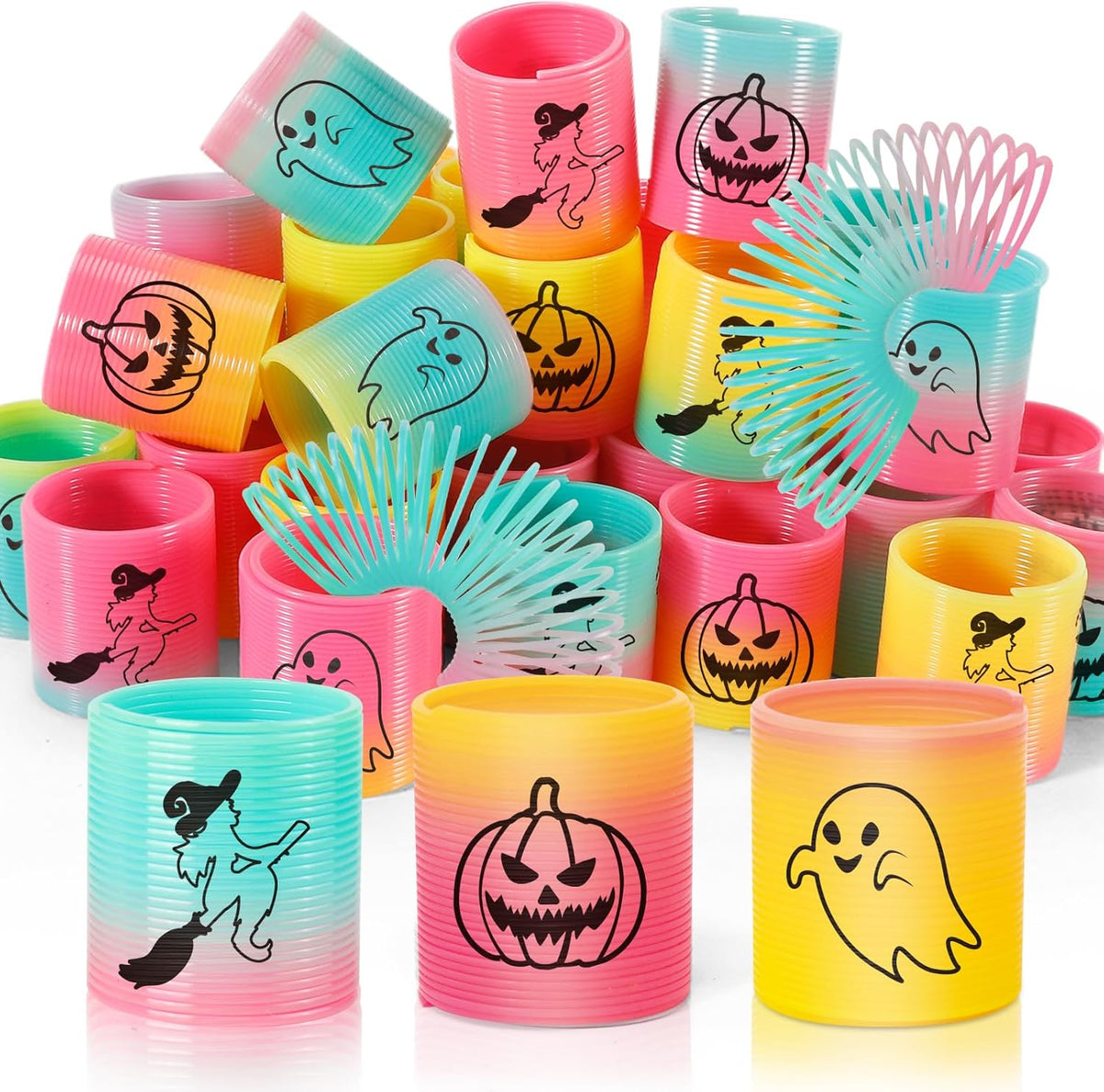 36 Packs Spring Rainbow Magic Fidget Stress Coil Mini Springs Bulk Toys Party Favor Birthday