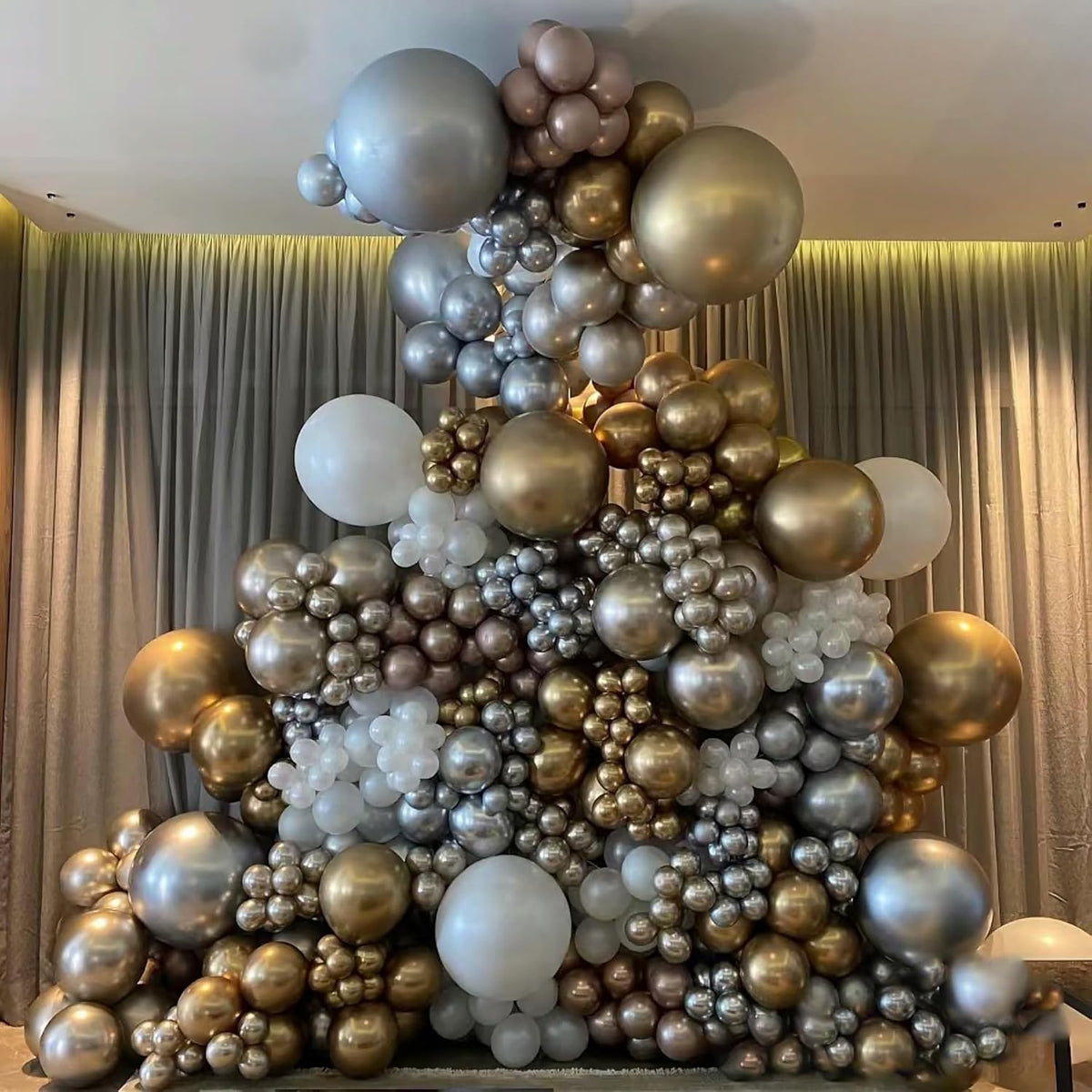 Gold Balloons Party Balloons 12inch 50Pcs 3.2g Latex Metallic Balloons Chrome Balloons Birthday